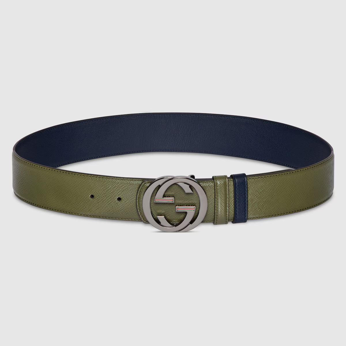 Men's Reversible belt with Interlocking G buckle 4cm width Gucci