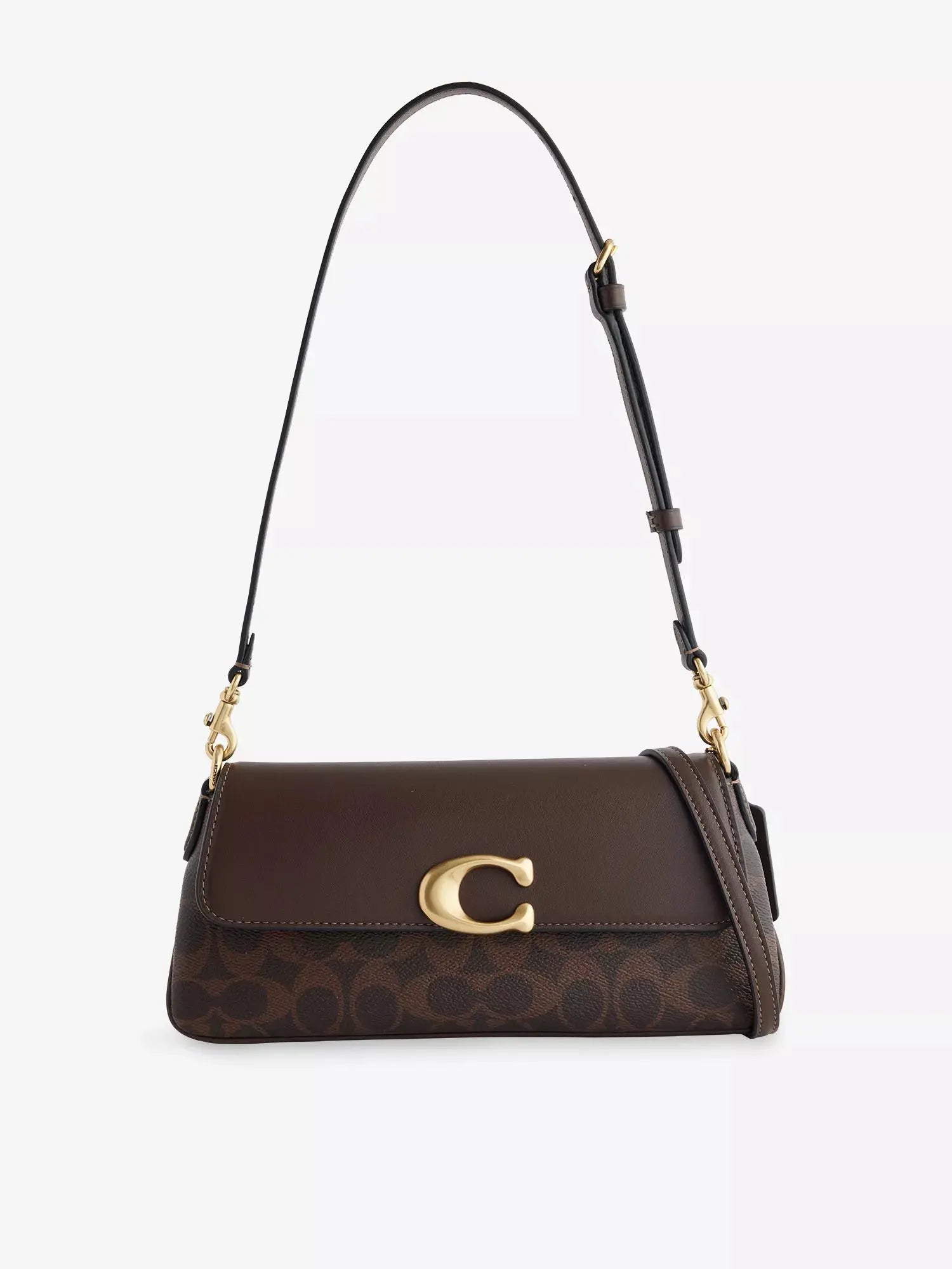 Women's Monogram Jet Leather Shoulder Bag Coach