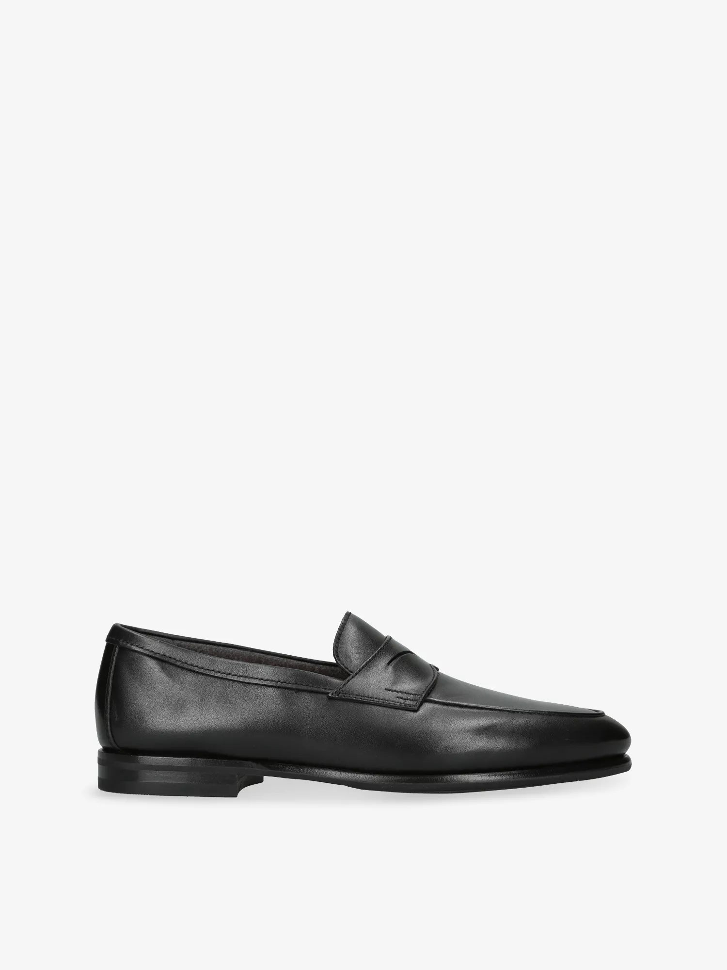 Men's Carlo Cashmere And Leather Penny Loafers Santoni
