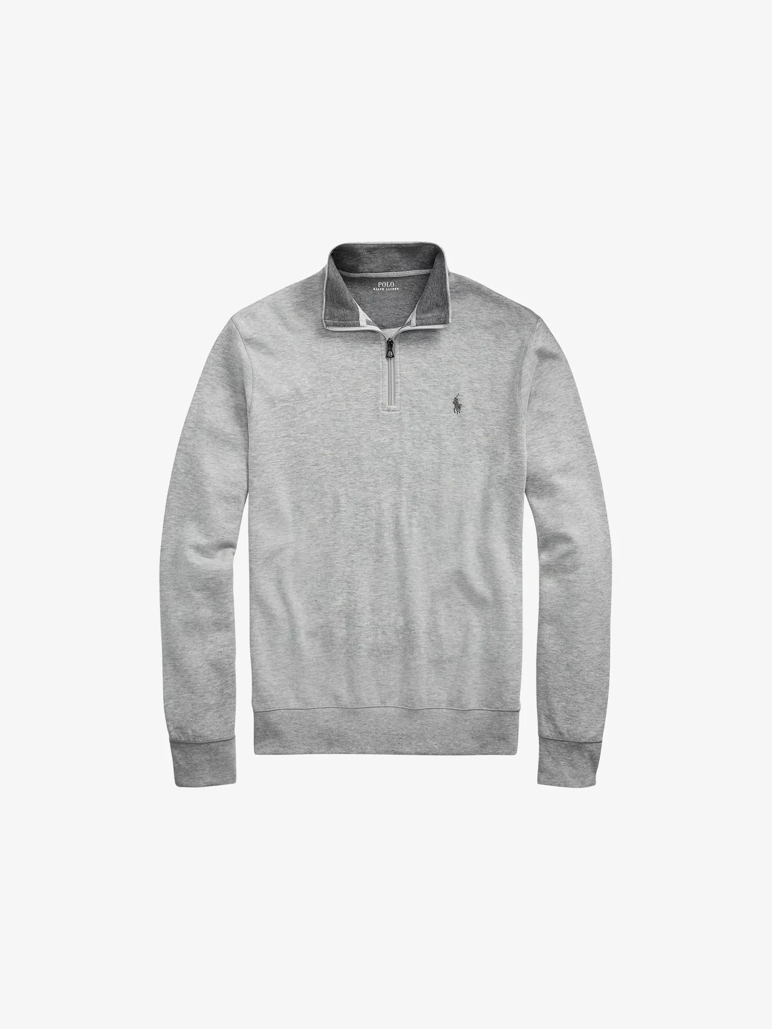 Brand-Embroidered Half-Zip Cotton-Blend Sweatshirt