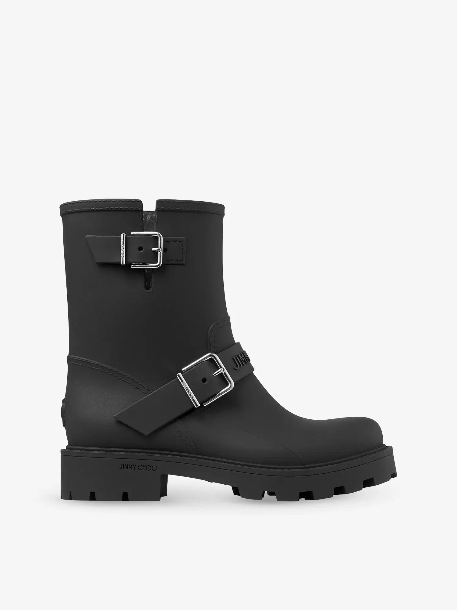 Women's Biker Rubber Rain Boots Jimmy Choo