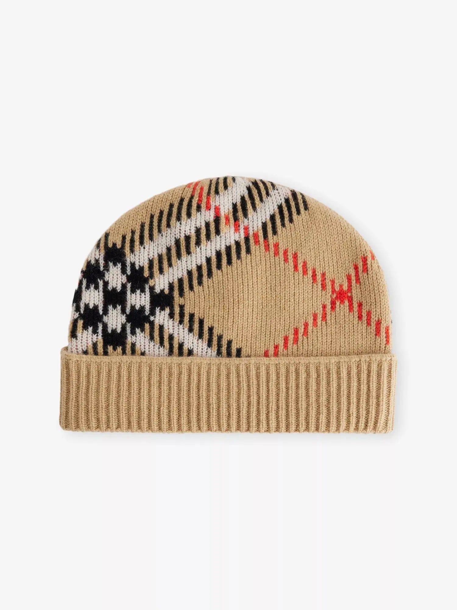 Women's Check Cashmere Blend Beanie Burberry