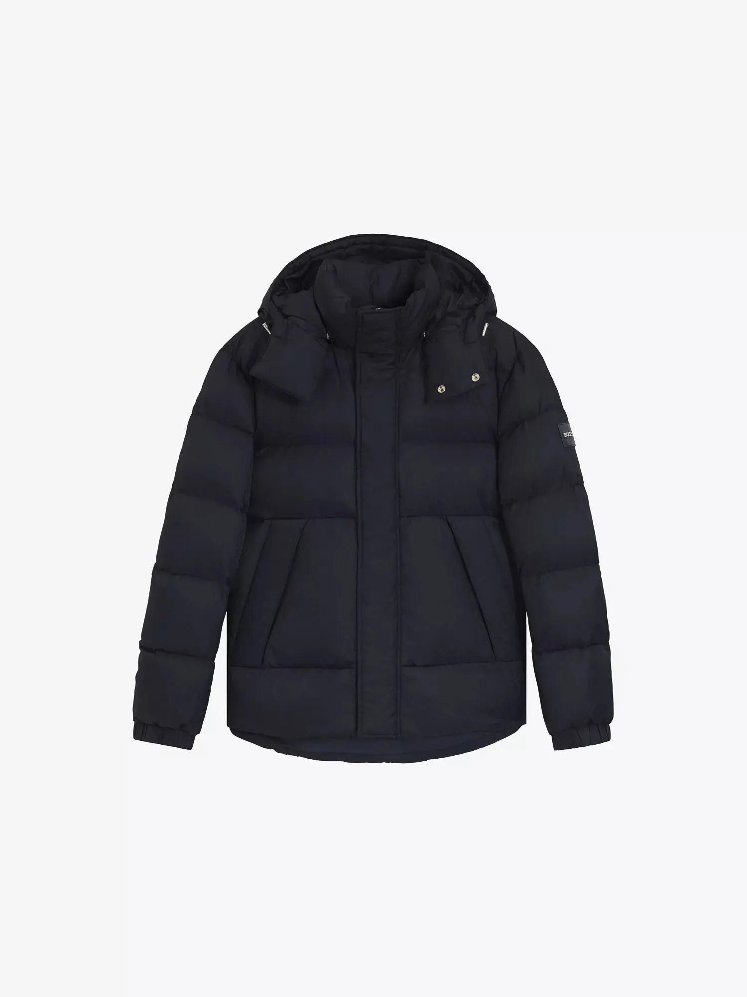 Men's Monogram Logo-Badge Puffer Coat Boss