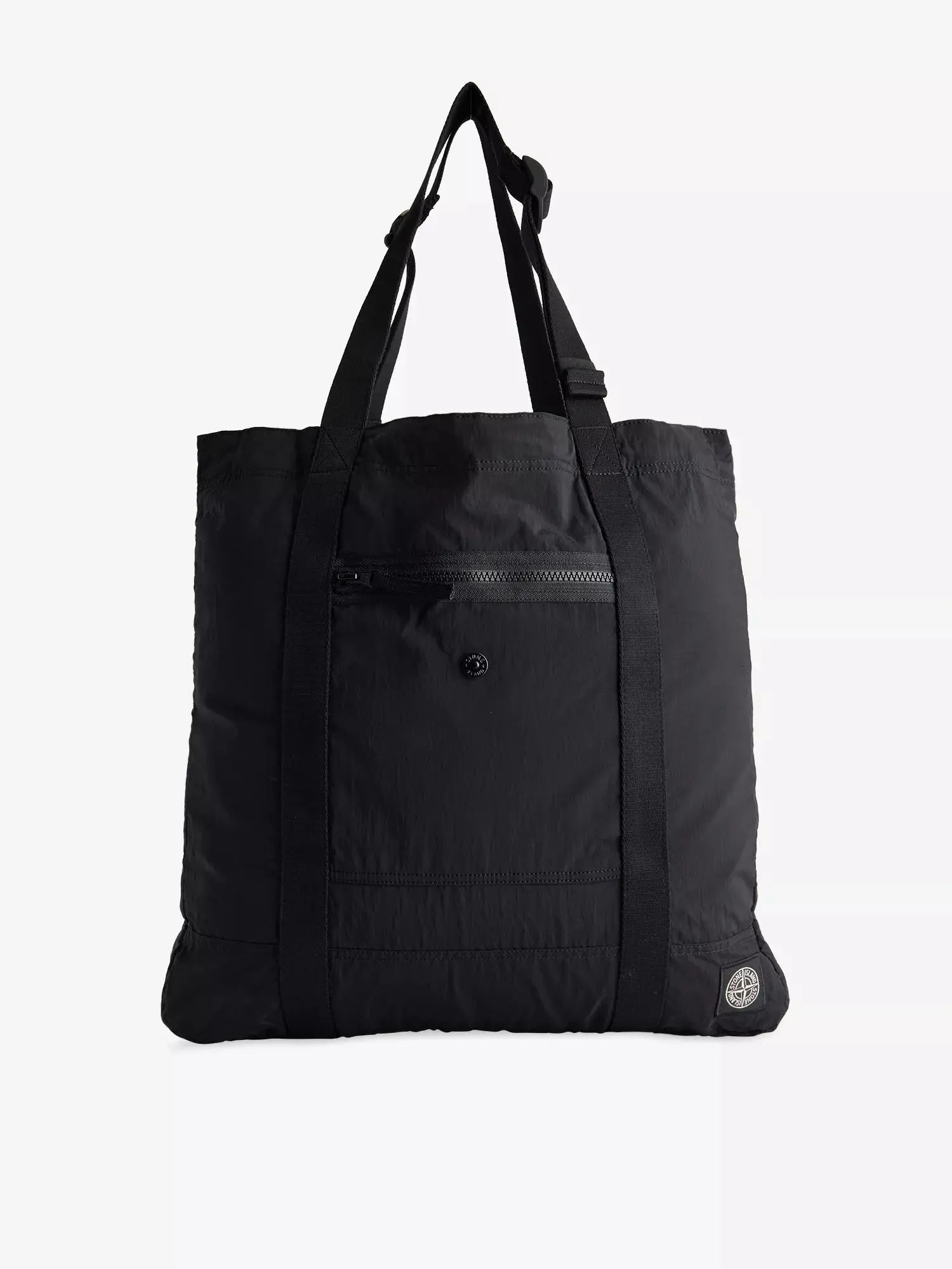 Men's Brand-Patch Zip-Pocket Tote Bag Stone Island