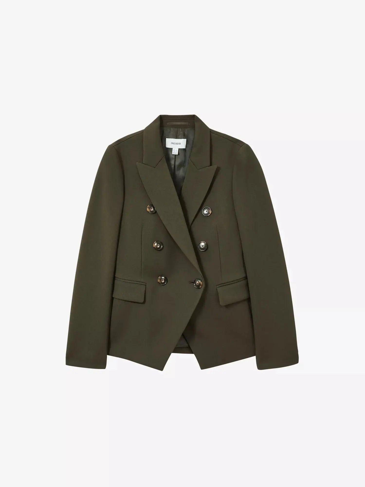 Women's Priya Double-Breasted Polyester-Blend Blazer Reiss