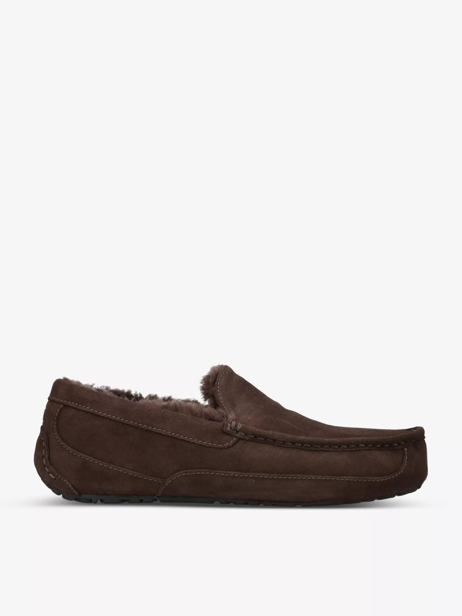 Ascot logo-embroidered suede and shearling slippers