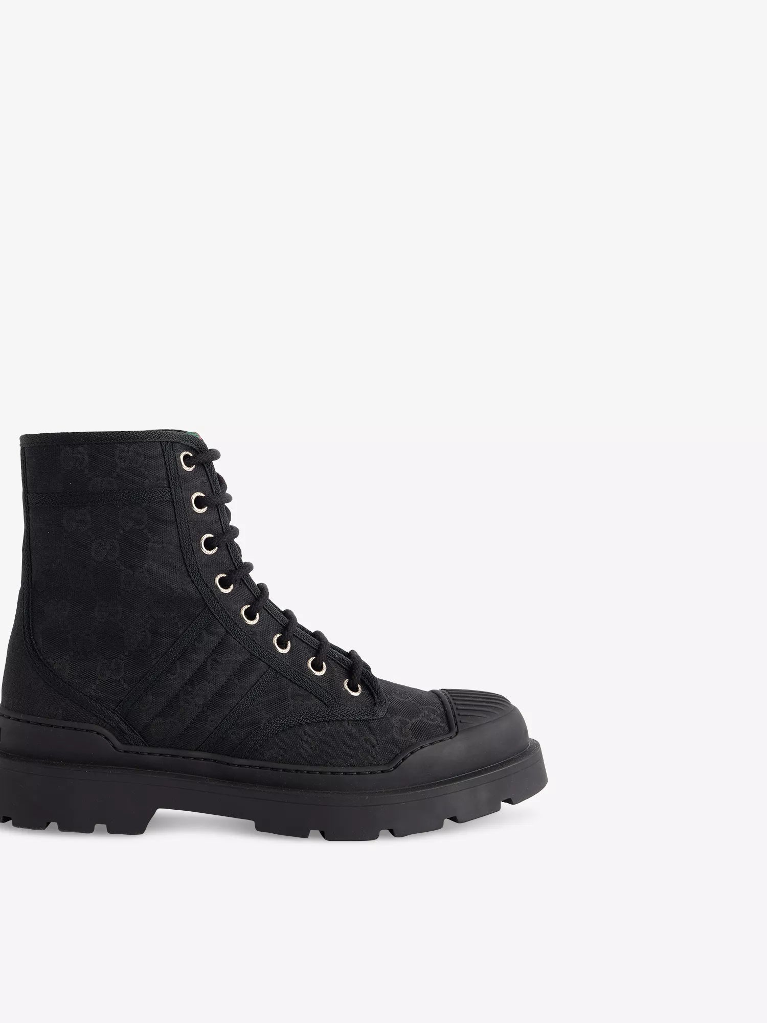 Men's Web monogram canvas boots Gucci