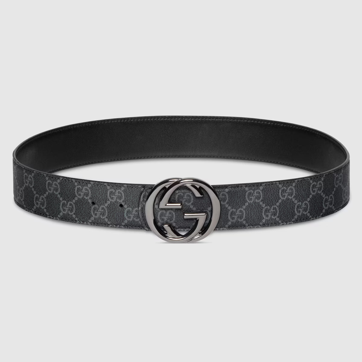 Men's Reversible belt with Interlocking G buckle 4cm width Gucci
