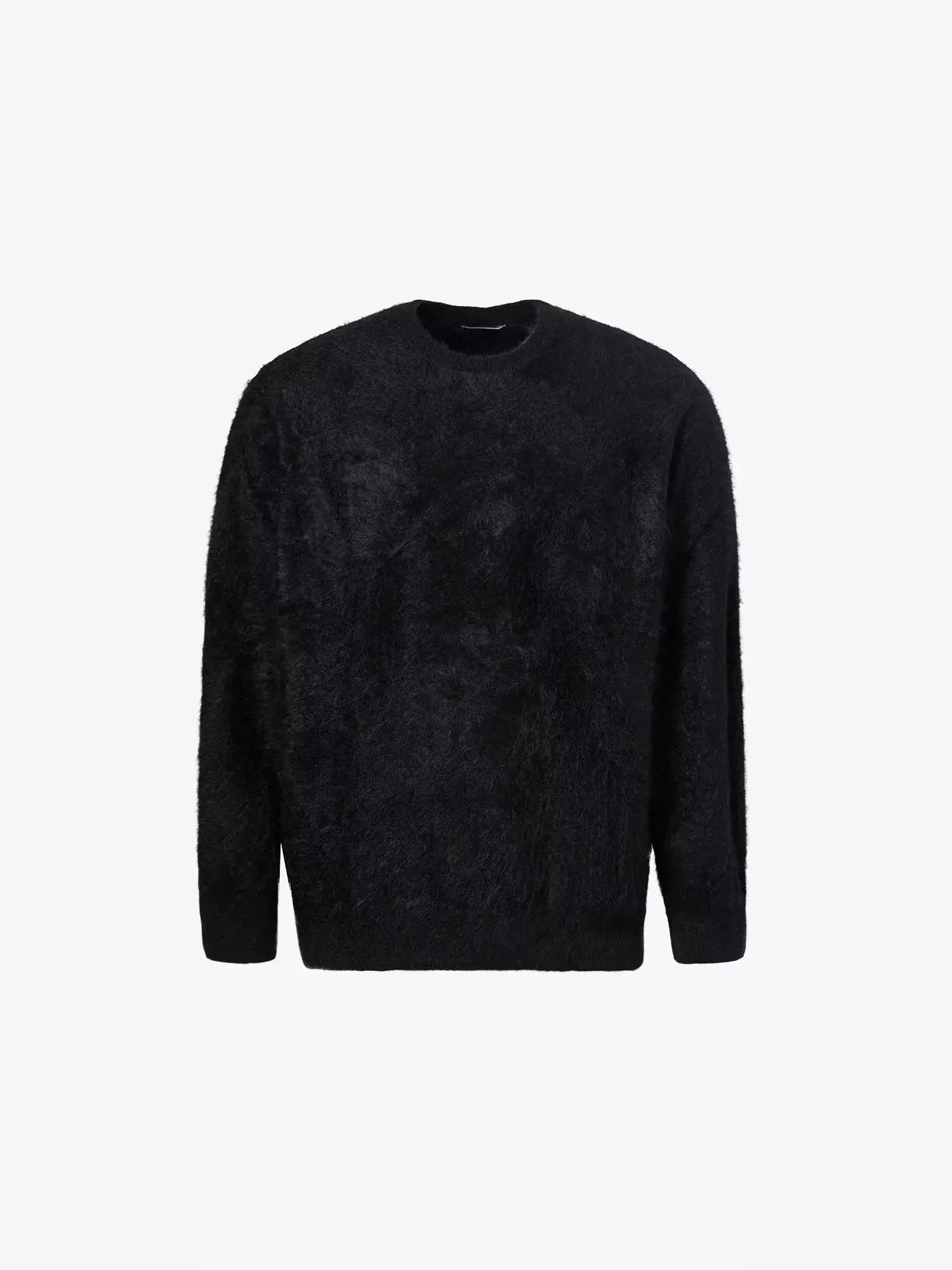 Men's Brushed-Knit Crewneck Cashmere Jumper Soft Goat