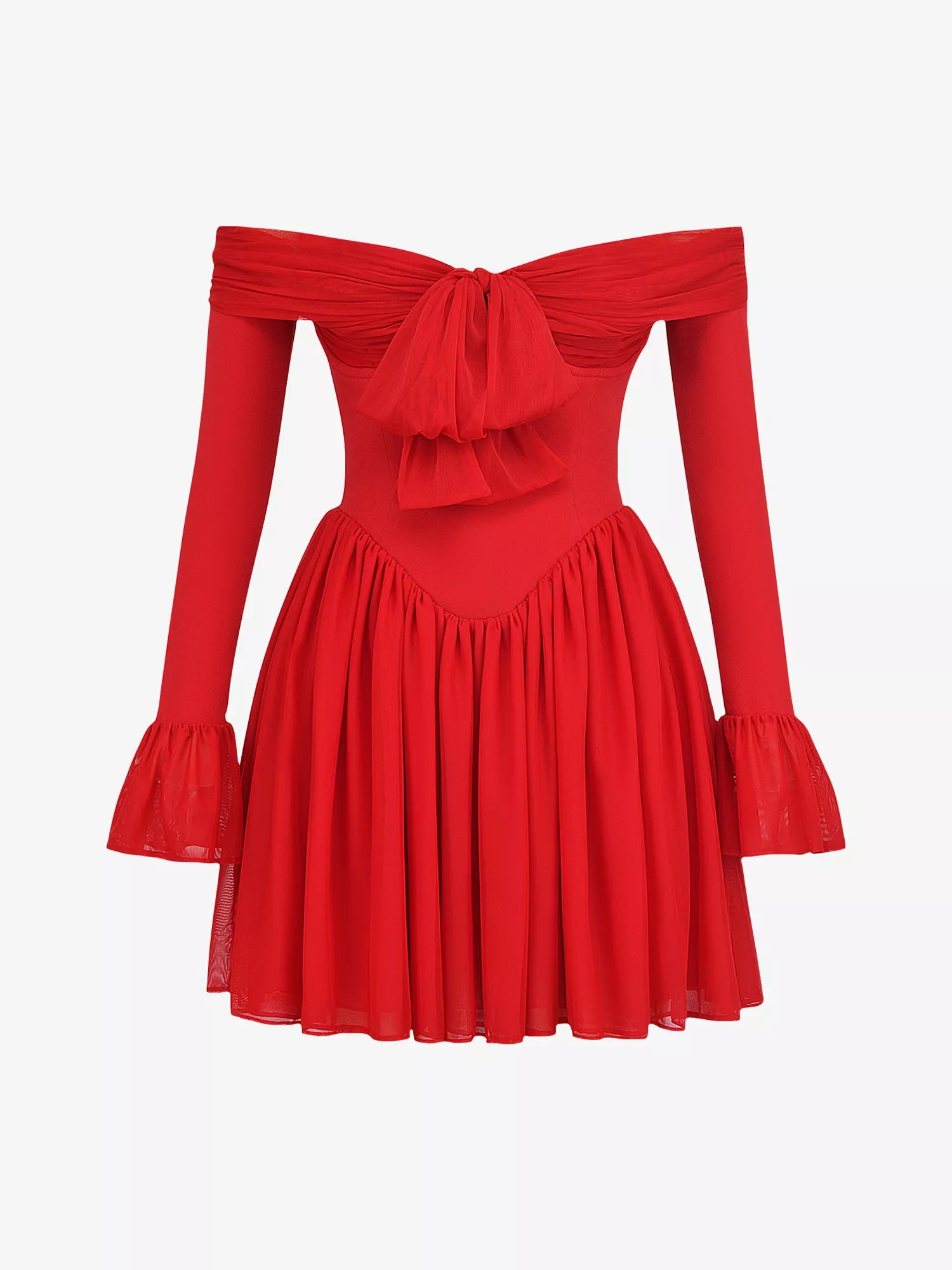 Alana off-the-shoulder stretch-woven mini dress