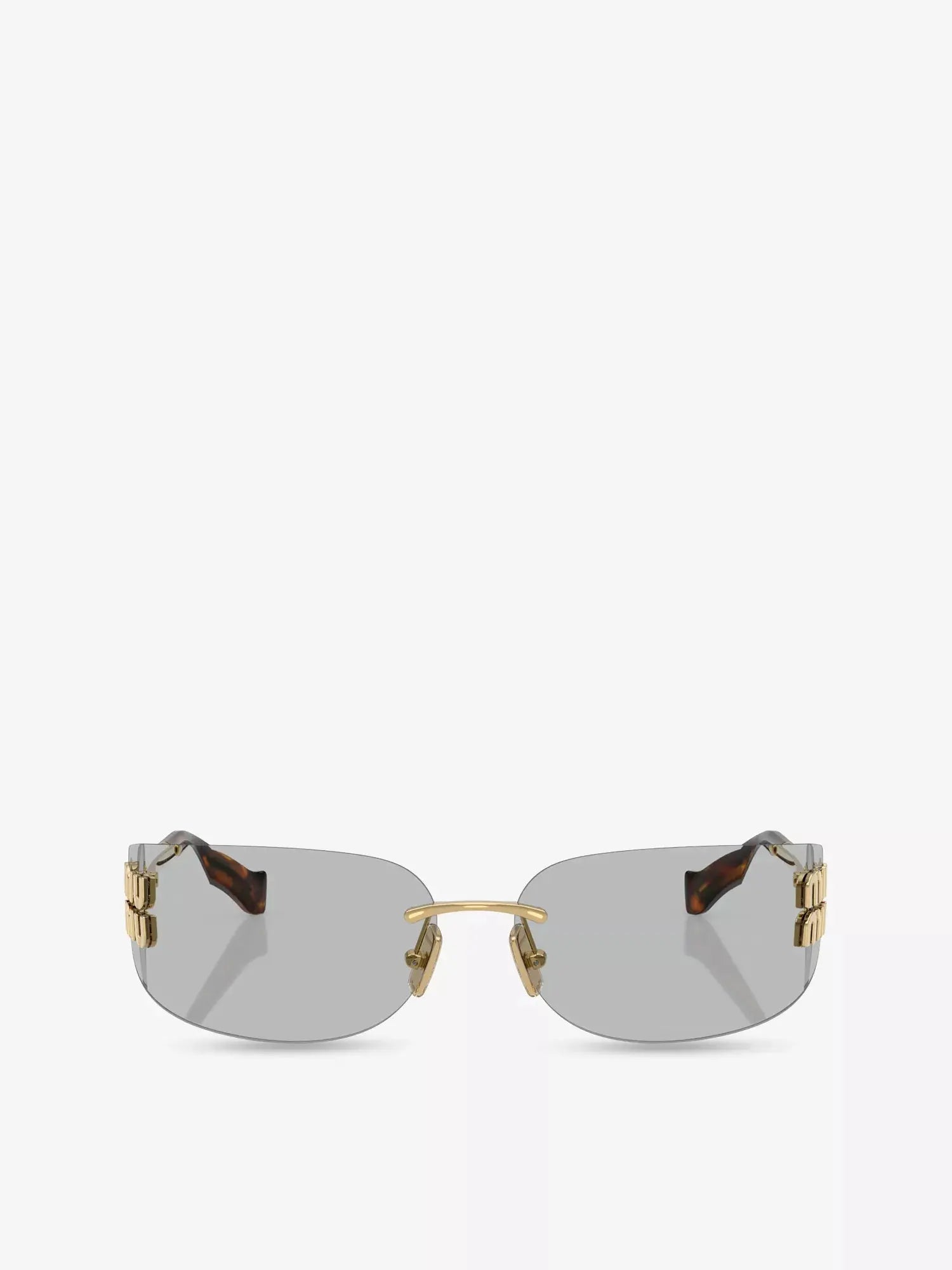 Women's MU A51S Square-Frame Metal Sunglasses Miu Miu