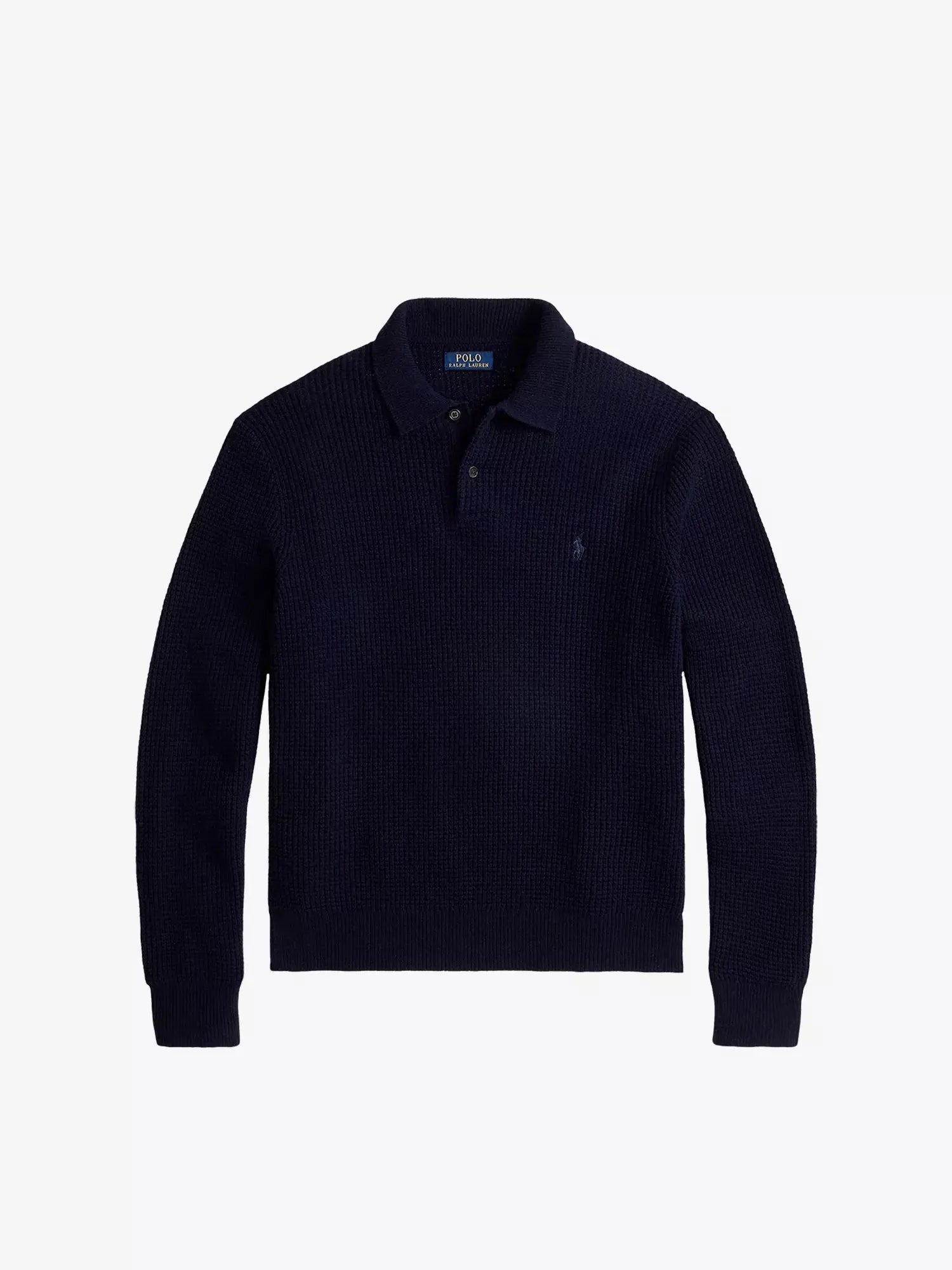 Men's Textured Polo-Collar Wool-Cotton Jumper Polo Ralph Lauren