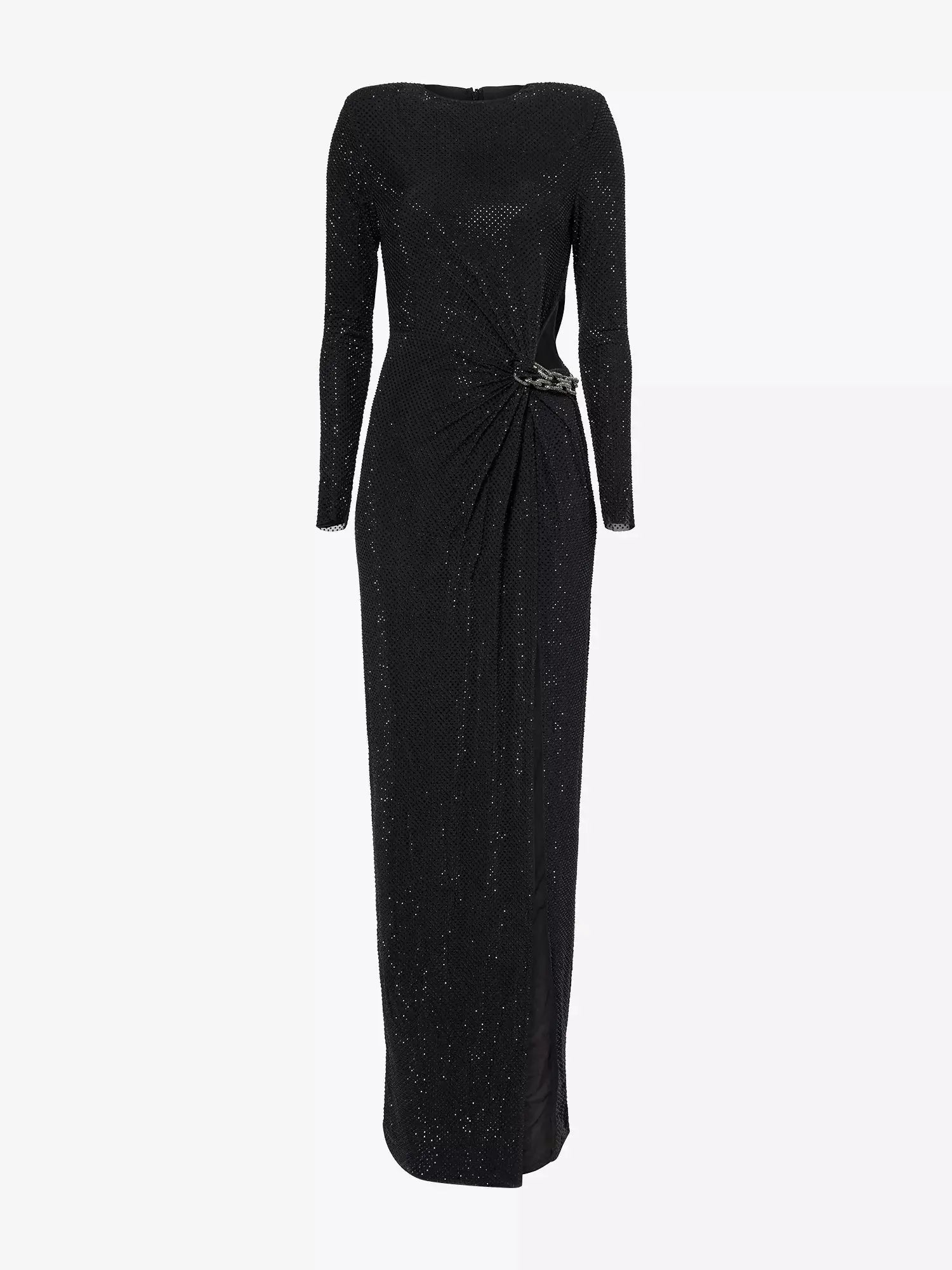 Women's Rhinestone-Embellished Cut-Out Stretch-Mesh Maxi Dress Self-Portrait