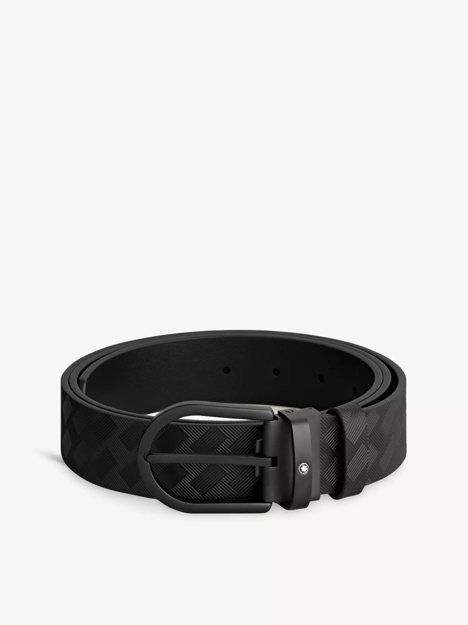 Men's Horseshoe-Buckle Leather Belt Montblanc