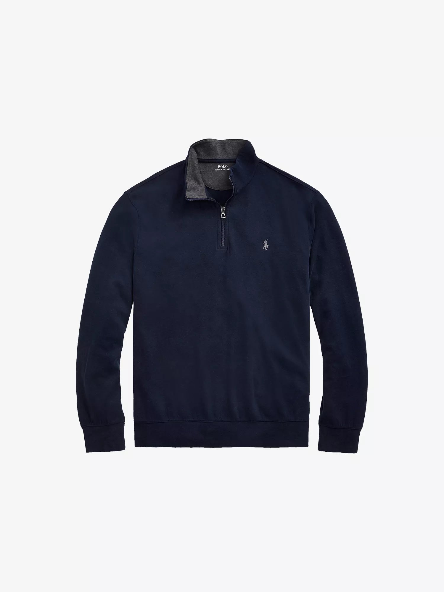 Brand-Embroidered Half-Zip Cotton-Blend Sweatshirt