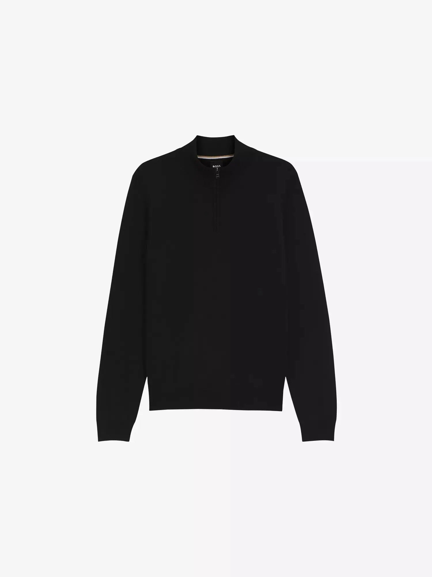 Men's Zip-neck regular-fit wool-knitted jumper Boss