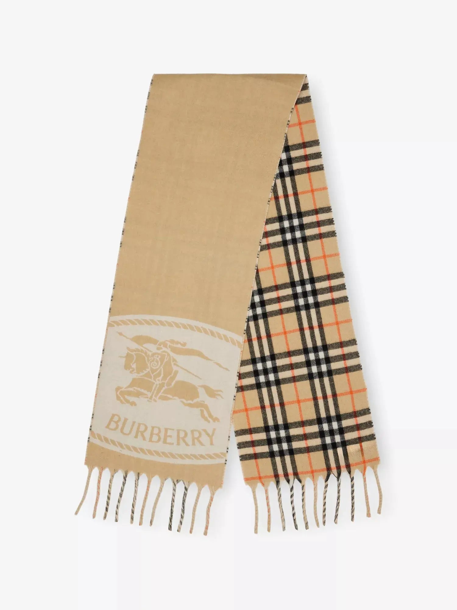Women's Knight Logo Cashmere Scarf Burberry