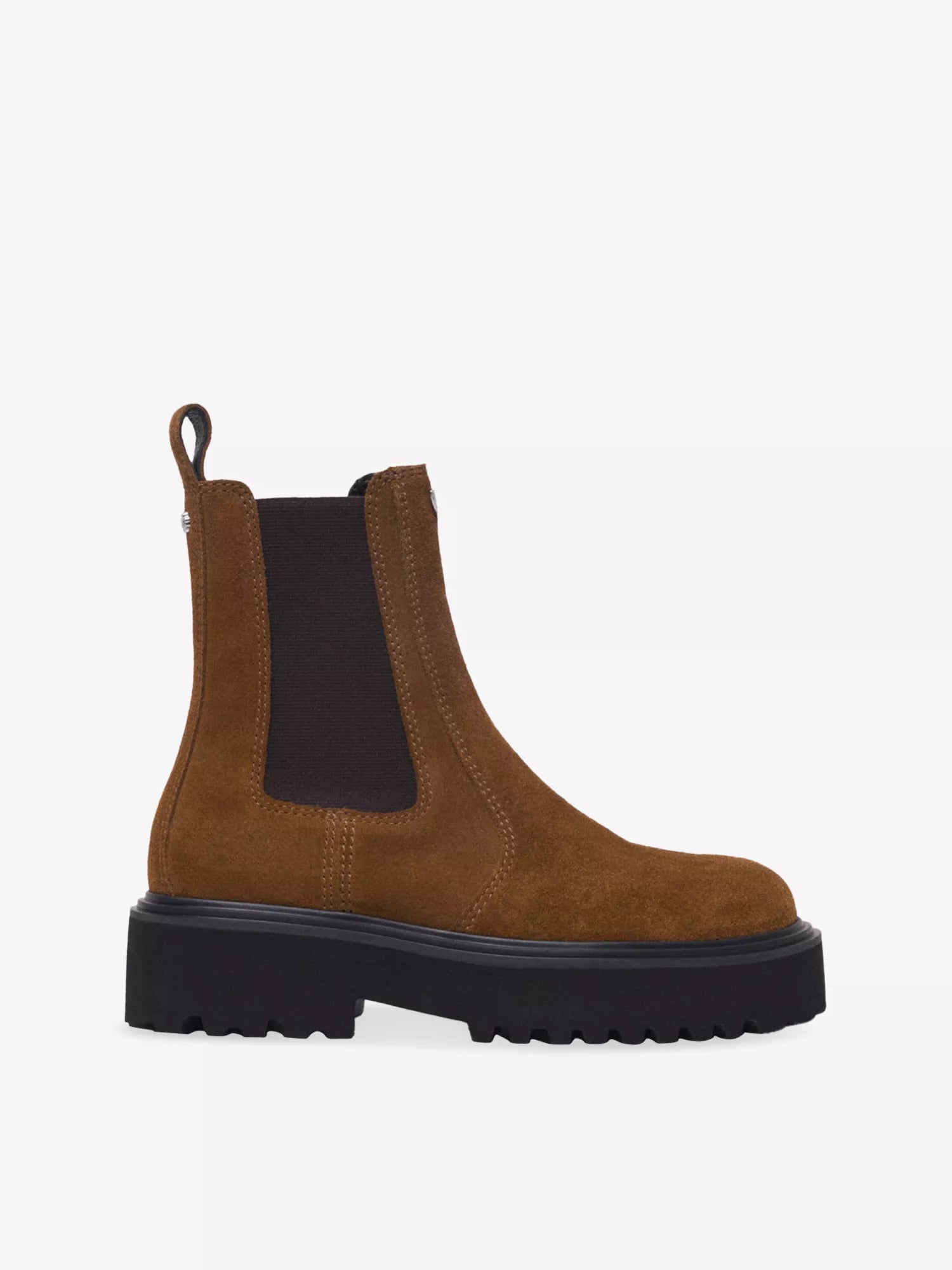 Brand-Plaque Suede Chelsea Boots