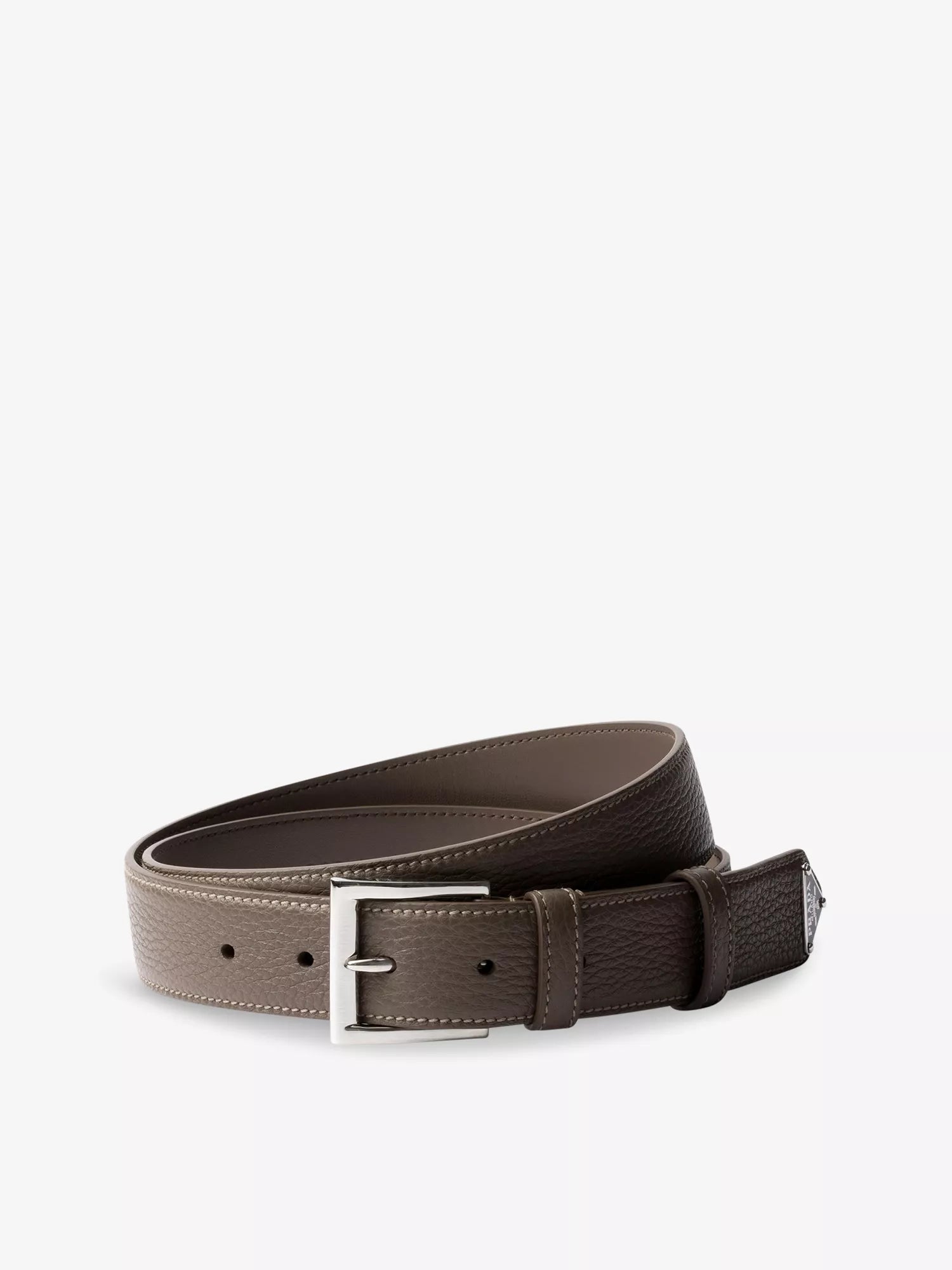Brand-Plaque Leather Belt