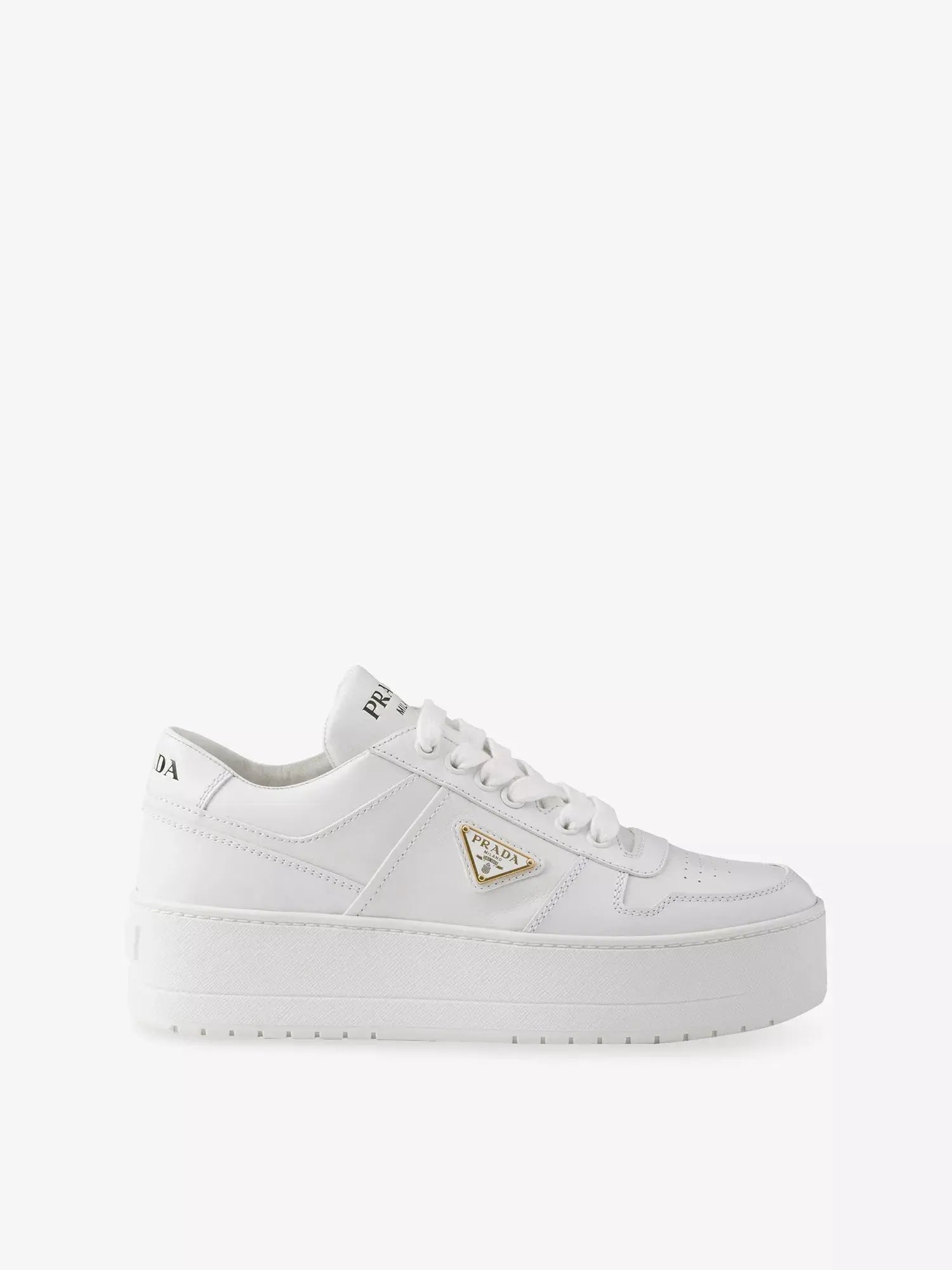 Women's Downtown Bold Leather Trainers Prada