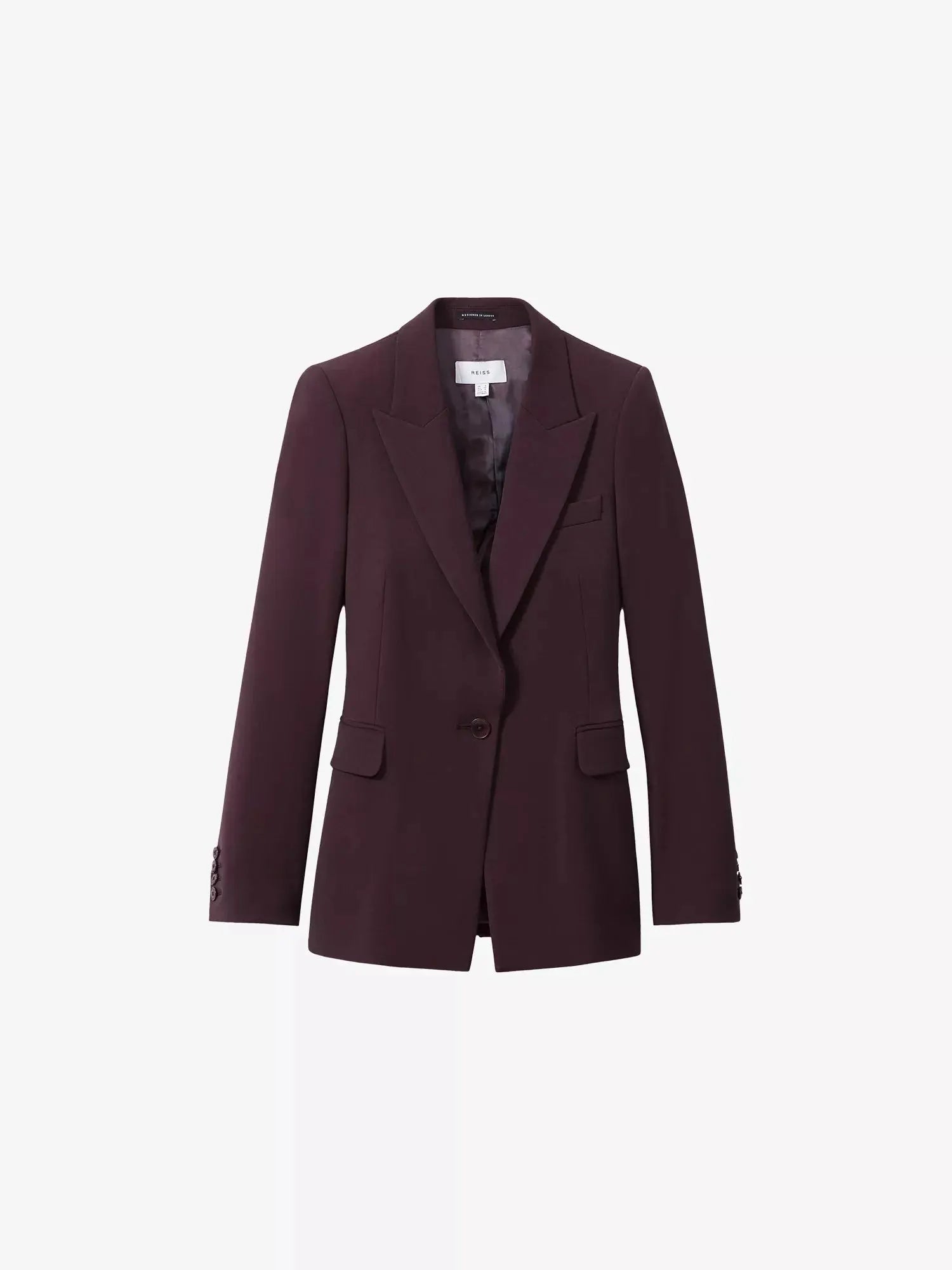 Women's Gabi single-breasted stretch-woven blazer Reiss