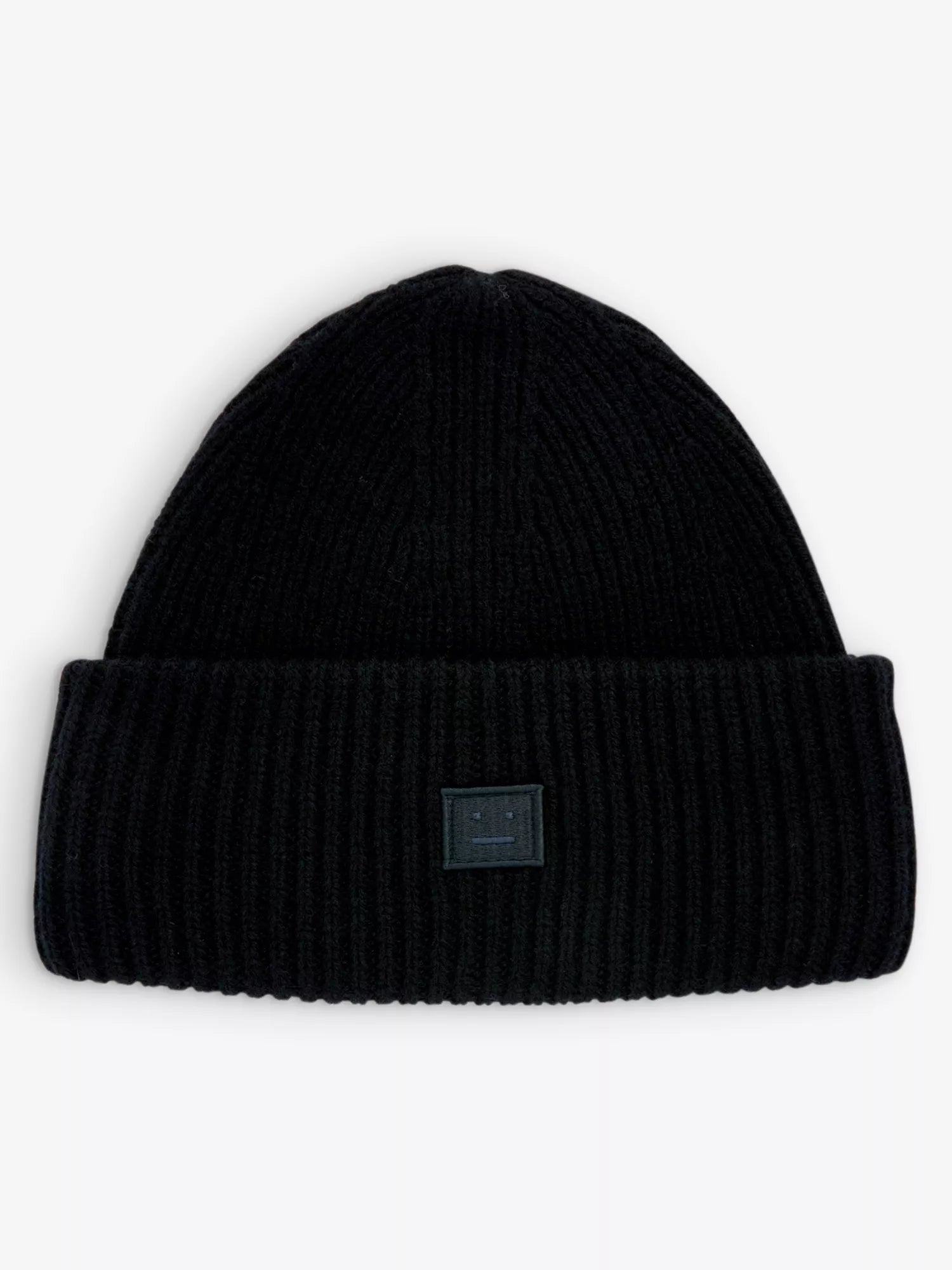 Men's Pansy logo-patch wool beanie hat Acne Studios
