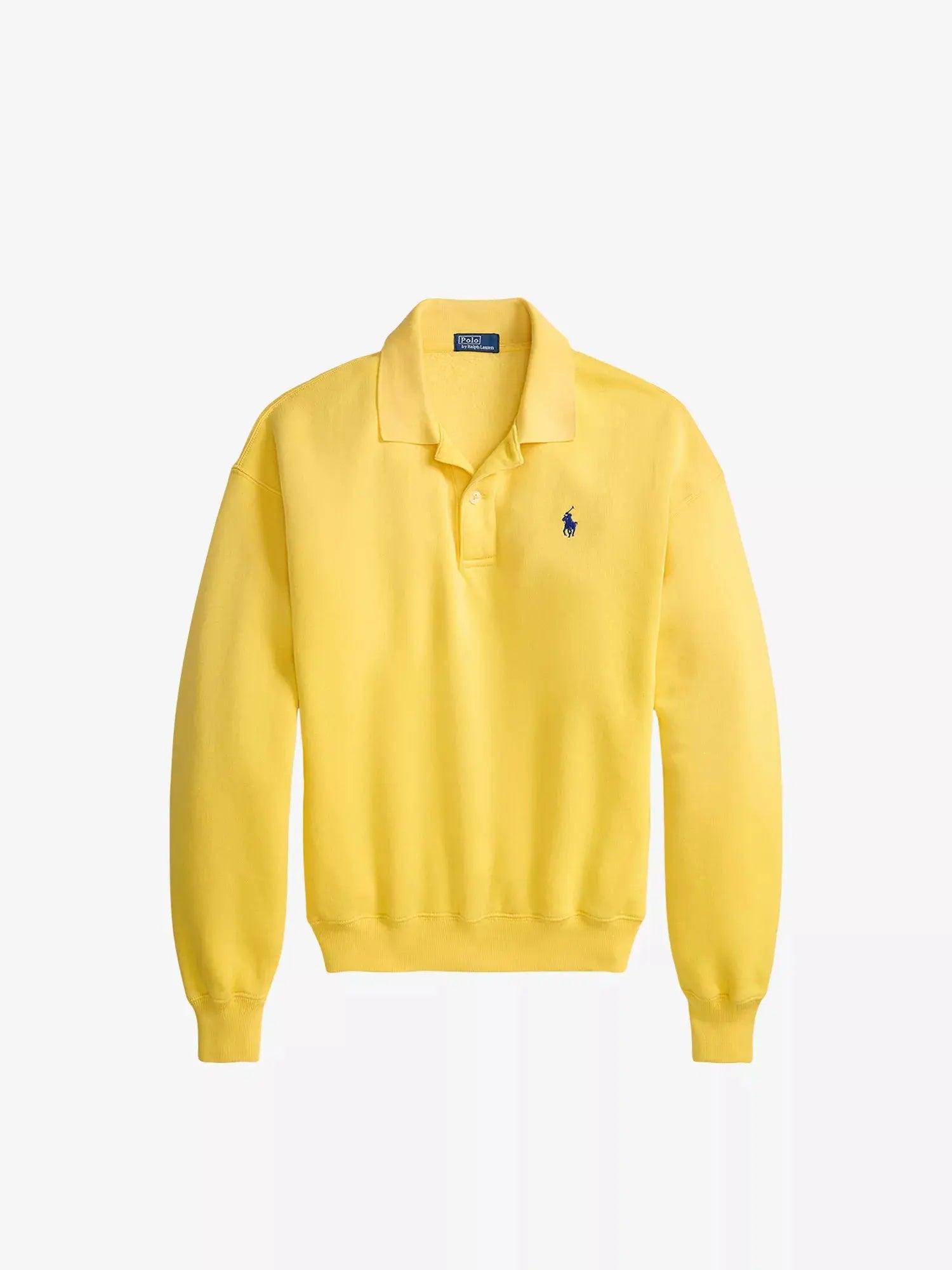 Women's Brand-Embroidered Polo-Collar Cotton-Blend Sweatshirt Polo Ralph Lauren