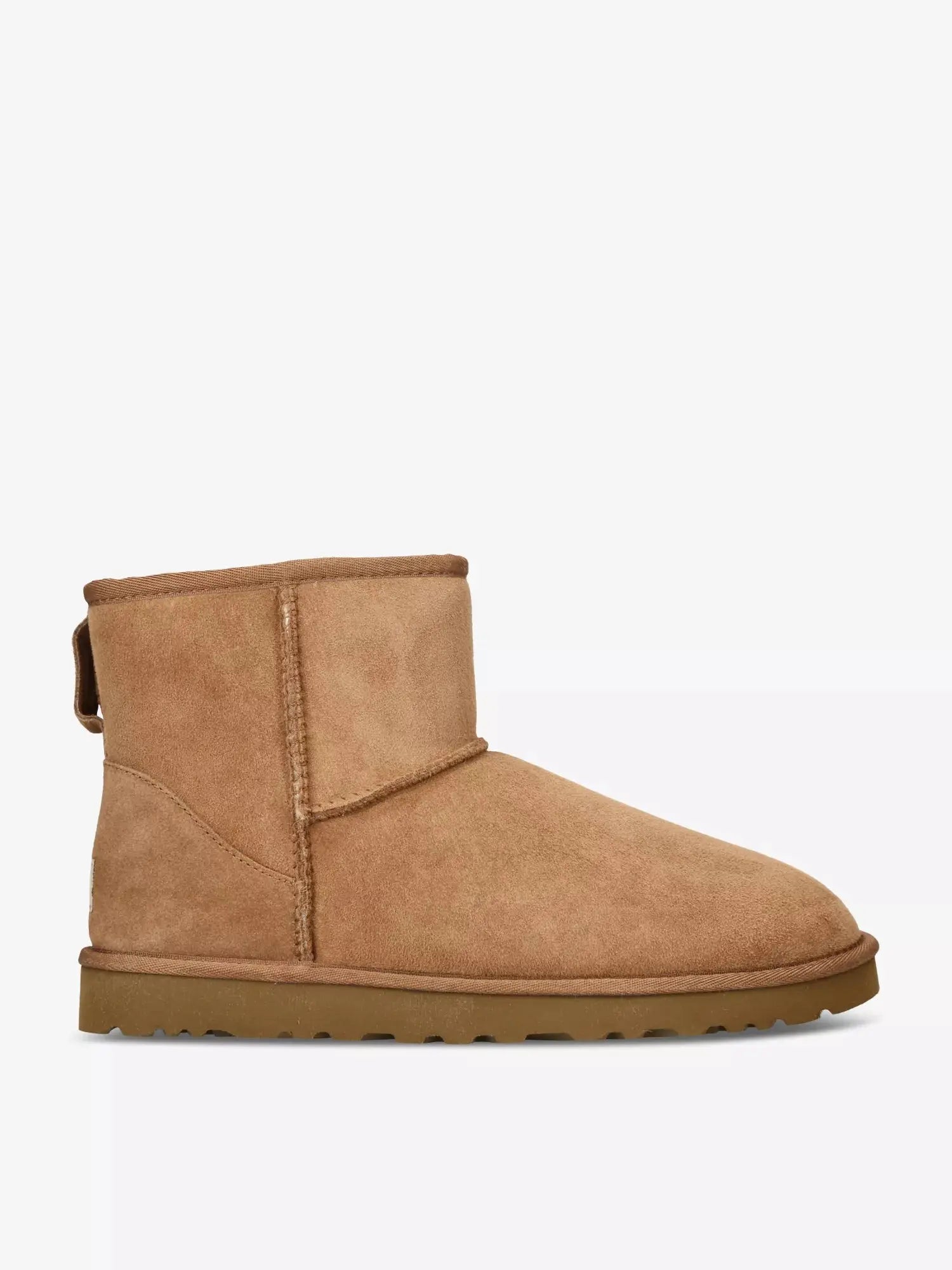 Men's Classic Ultra Mini logo-patch suede and shearling ankle boots UGG