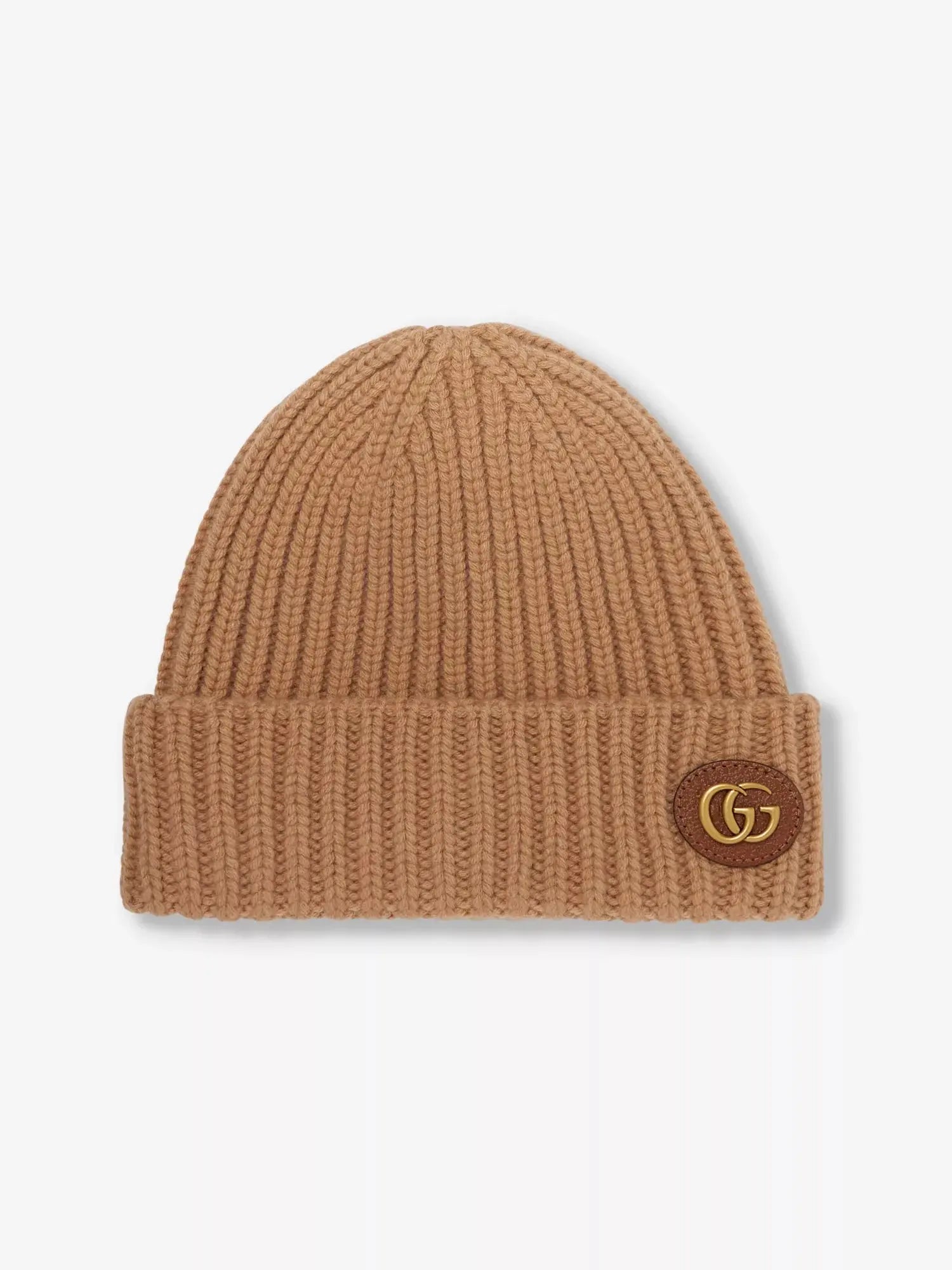 Women's Double G Ribbed Wool-Blend Knitted Beanie Hat Gucci