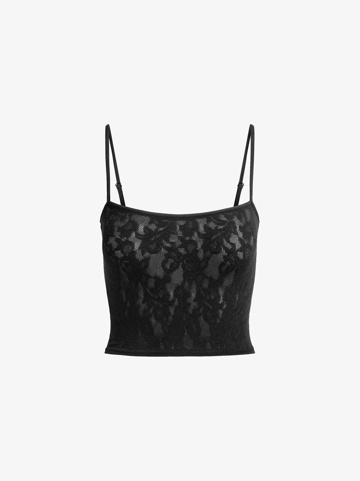 Women's Knit Lace Cropped Cami Top SKIMS