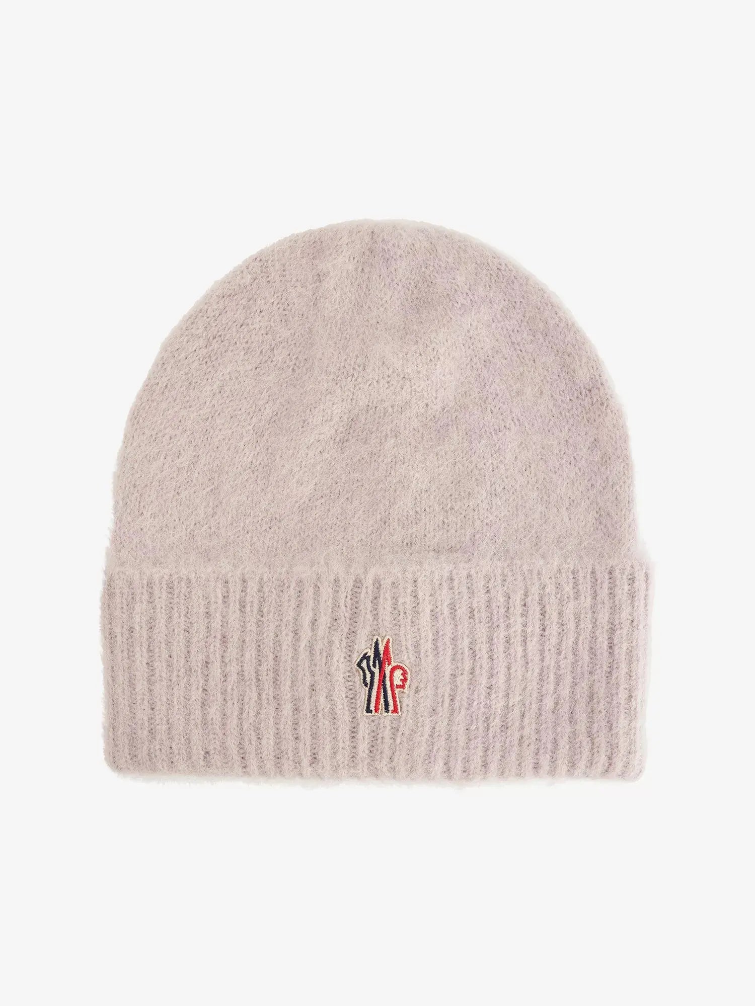 Women's Ribbed Logo-Patch Alpaca Beanie Hat Moncler