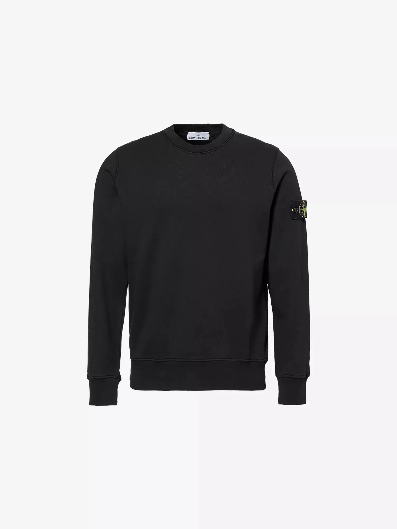 Men's Crewneck Brand-Badge Cotton-Jersey Sweatshirt Stone Island