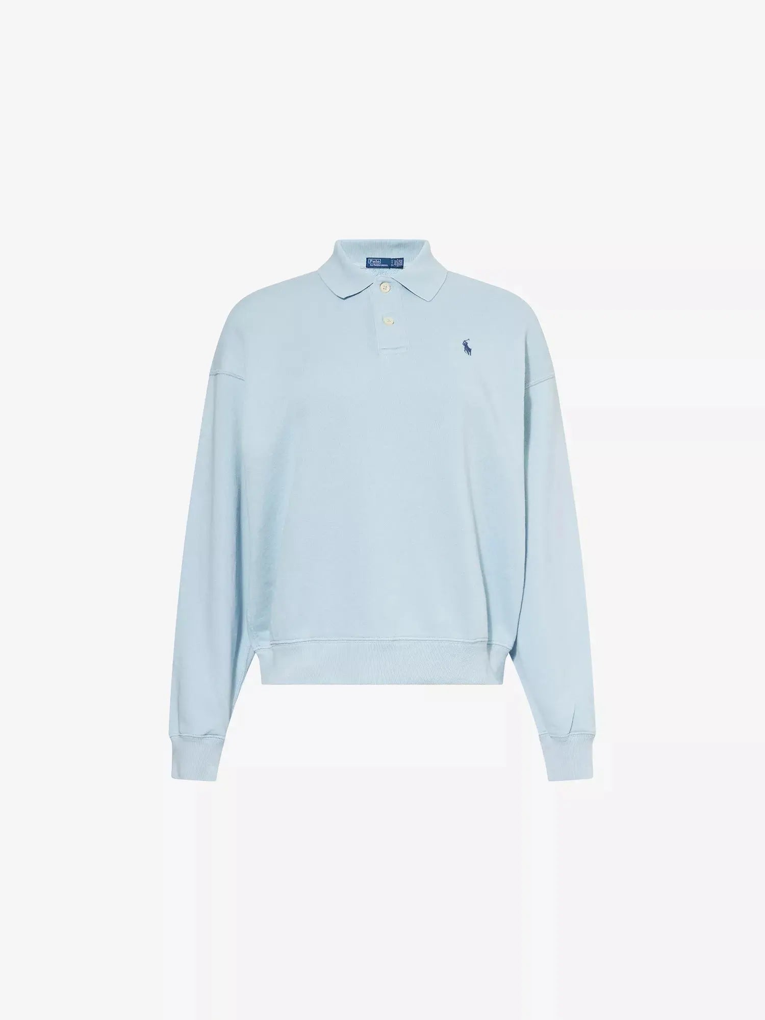 Women's Logo-Embroidery Polo-Collar Cotton-Jersey Sweatshirt Polo Ralph Lauren