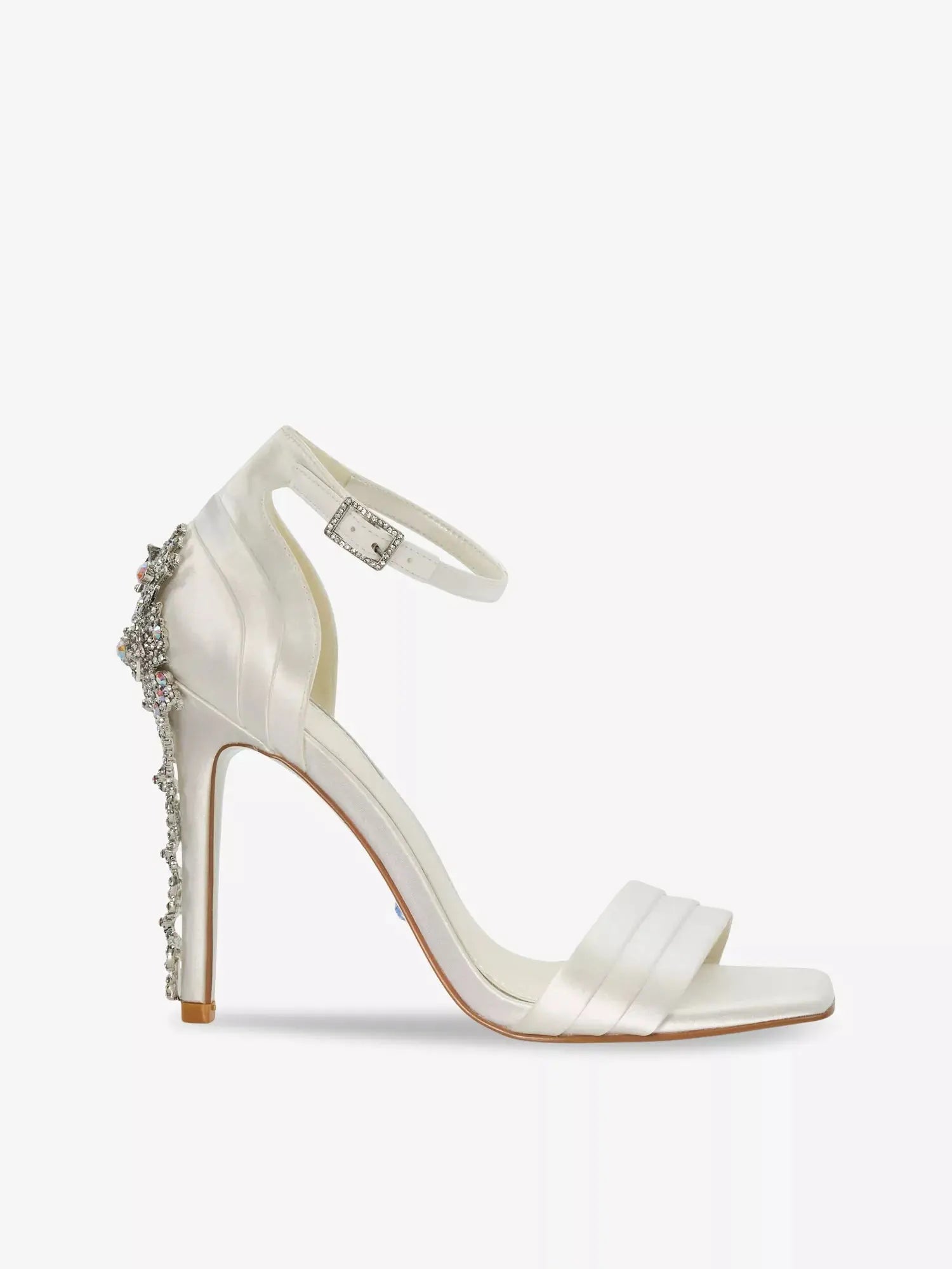 Women's Meridians crystal-embellished satin heeled sandals Dune