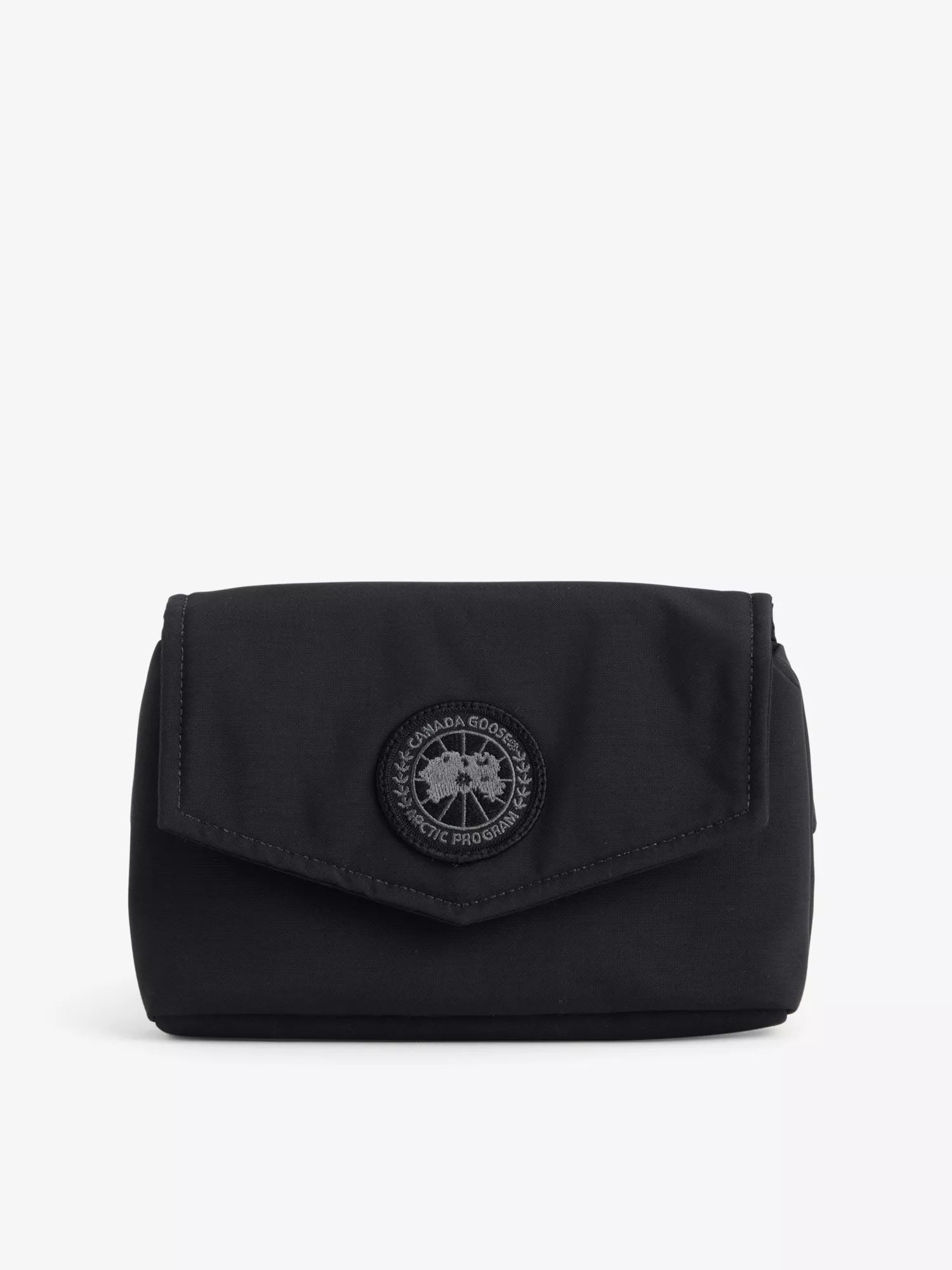 Brand-embroidered mini shell bag