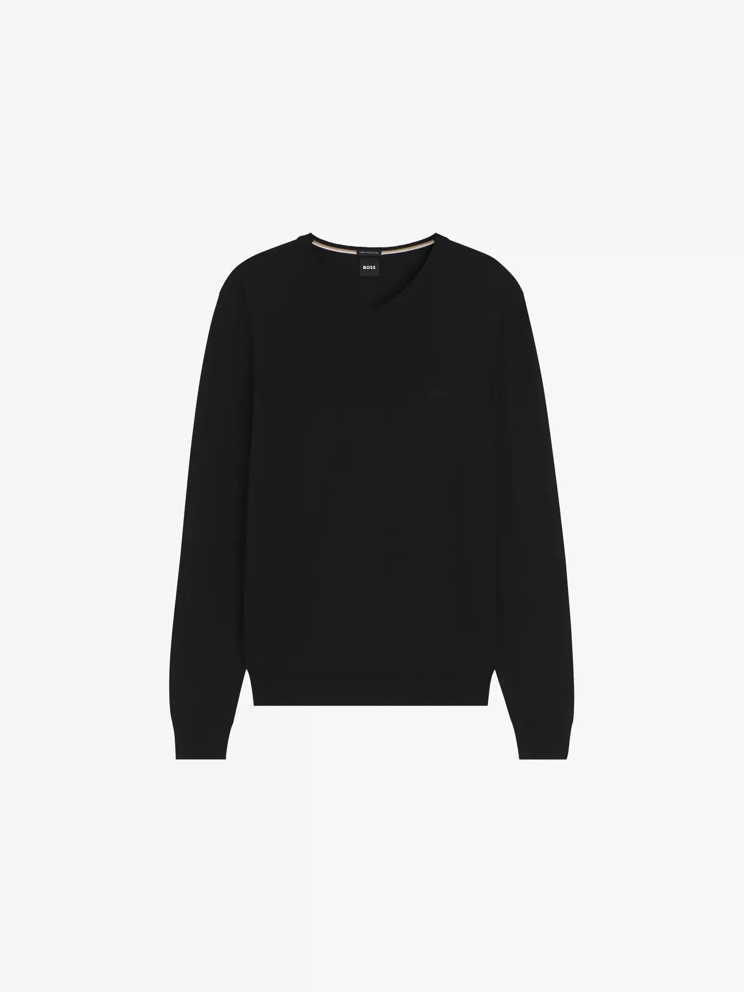 Men's Embroidered-logo regular-fit wool knitted jumper Boss