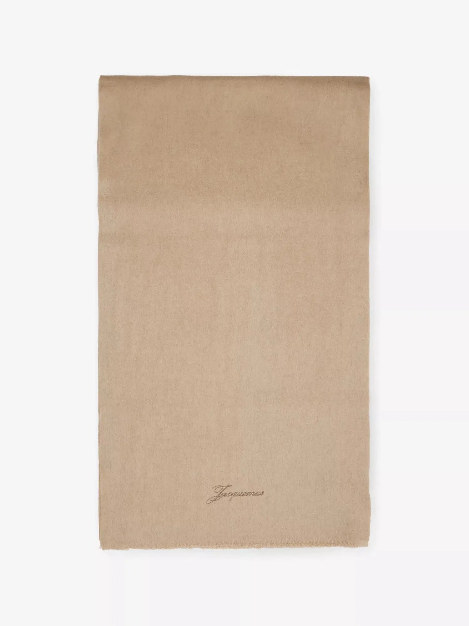 Women's Tailleur Brand-Embroidery Wool And Cashmere Scarf Jacquemus