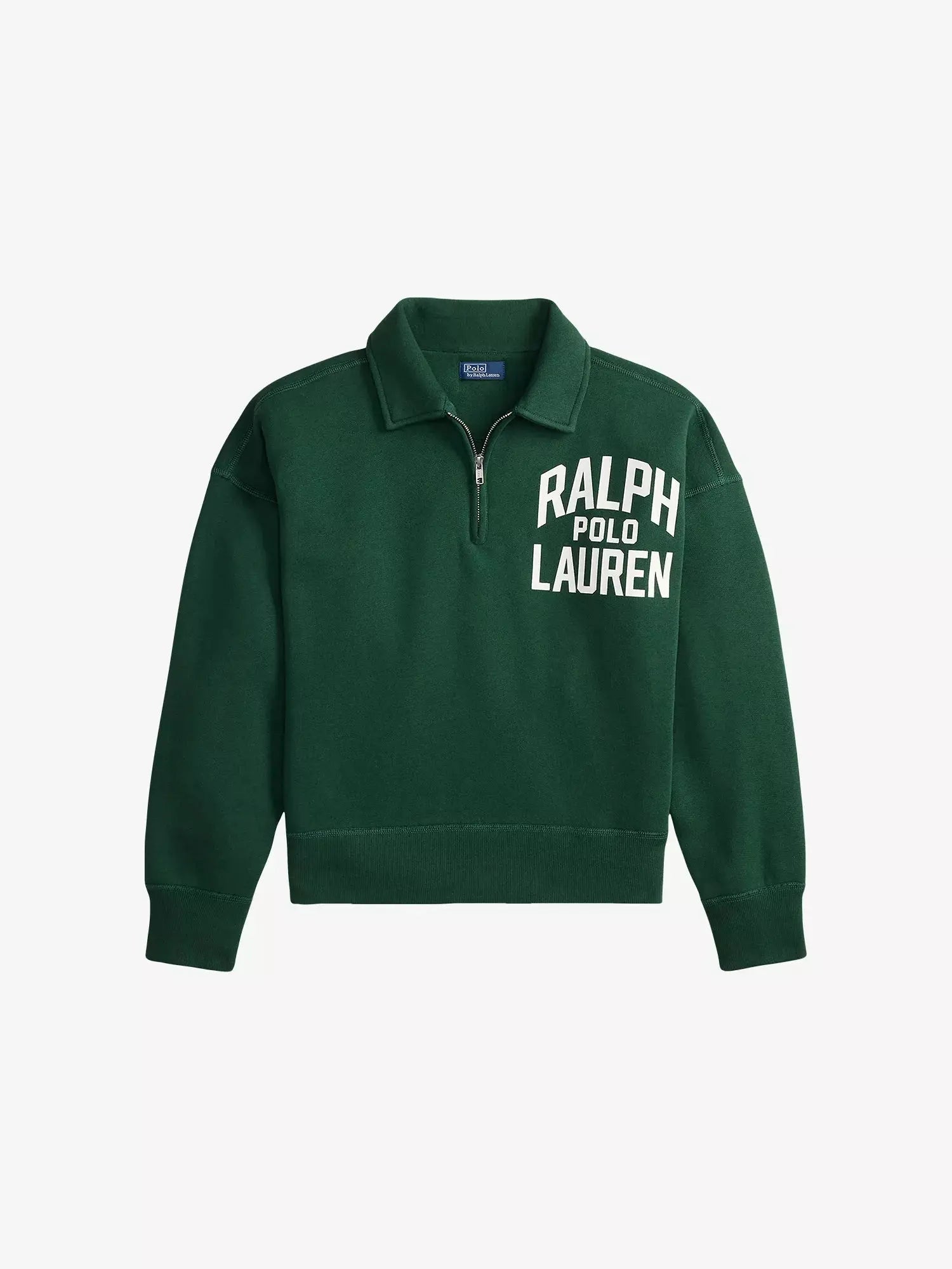 Women's Branded-Print Half-Zip Cotton-Blend Sweatshirt Polo Ralph Lauren
