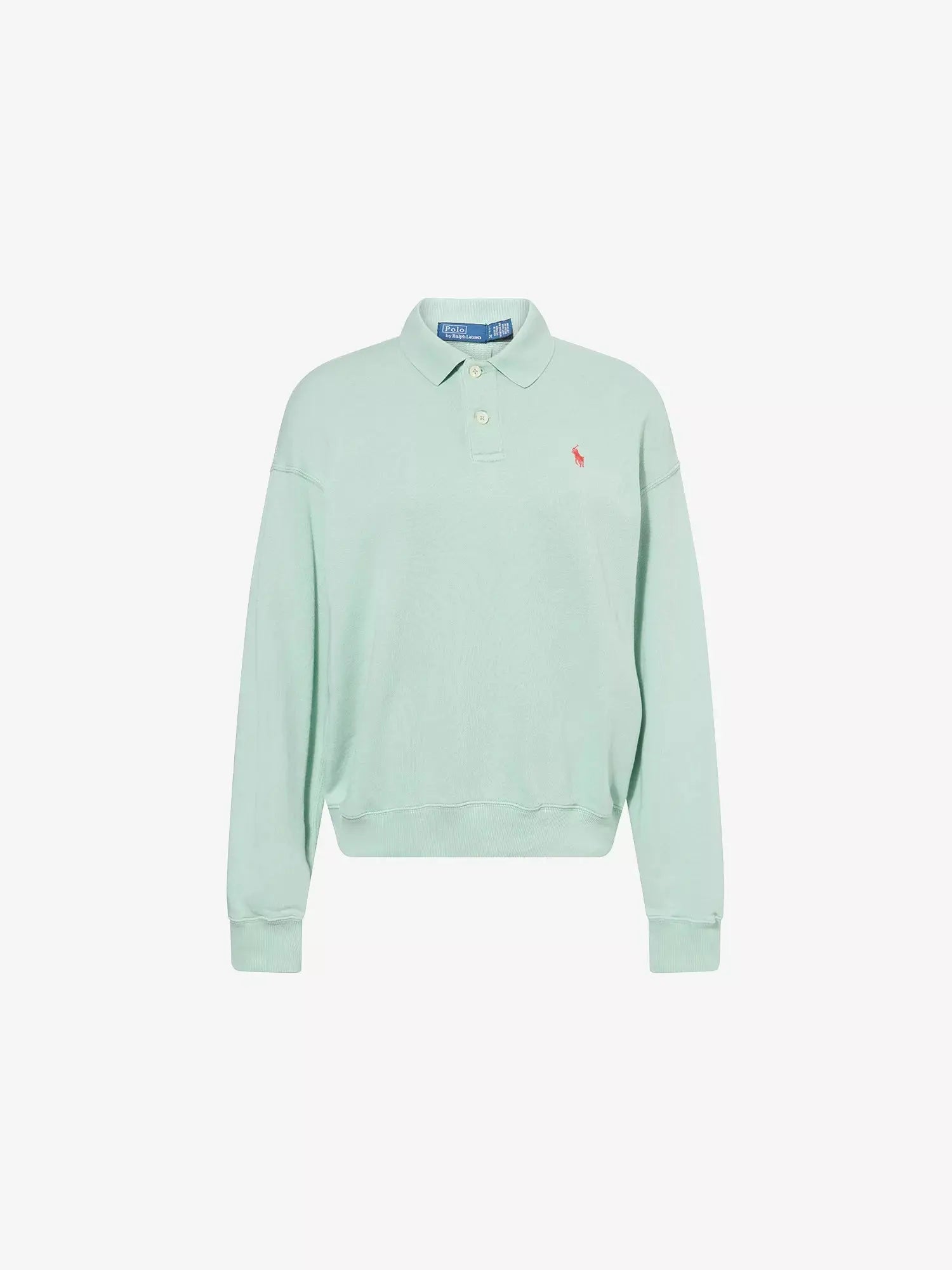 Women's Logo-Embroidery Polo-Collar Cotton-Jersey Sweatshirt Polo Ralph Lauren