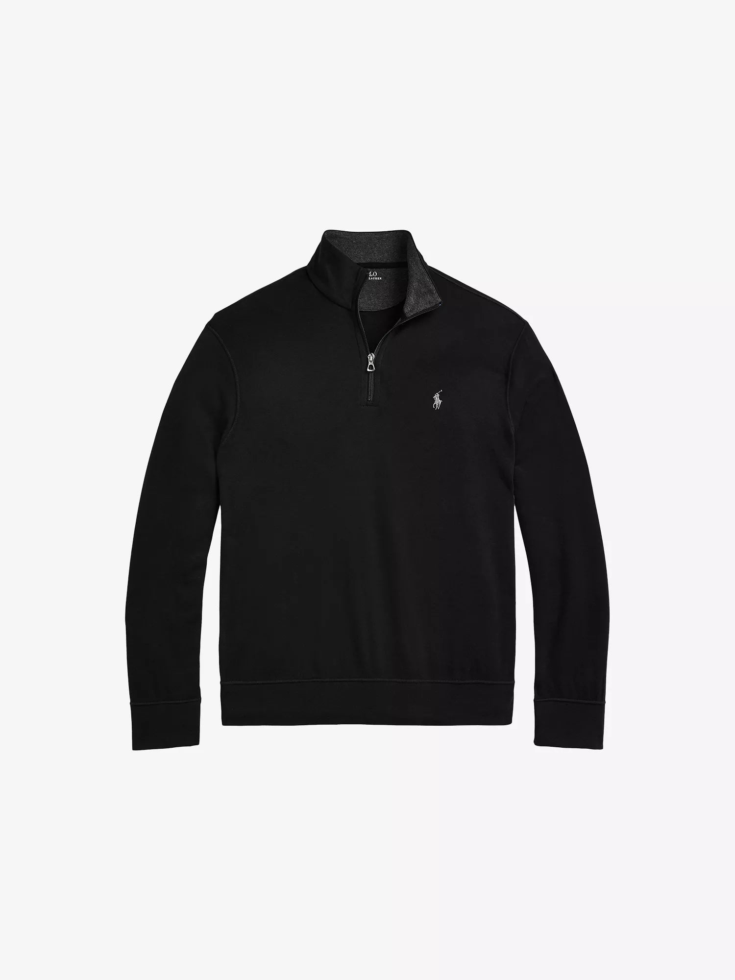 Brand-Embroidered Half-Zip Cotton-Blend Sweatshirt