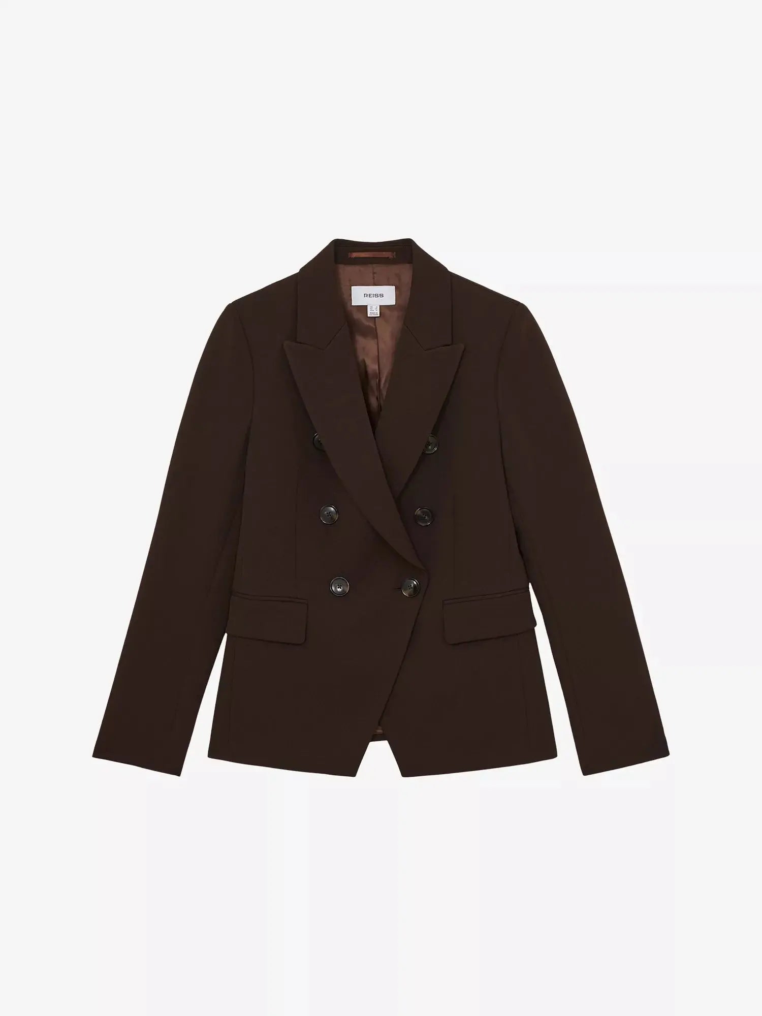 Women's Priya Double-Breasted Woven Blazer Reiss
