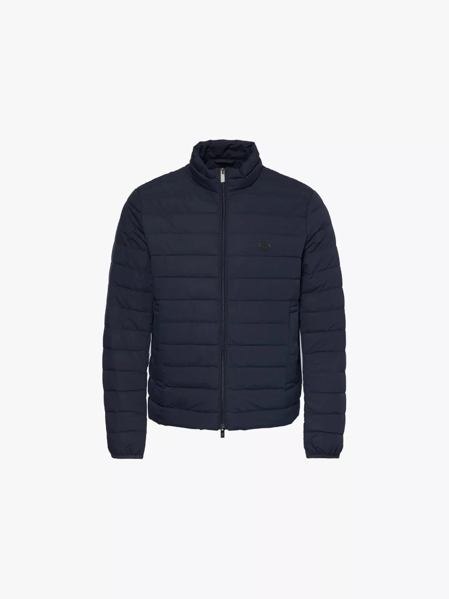 Men's Badge padded slim-fit woven-down jacket Emporio Armani