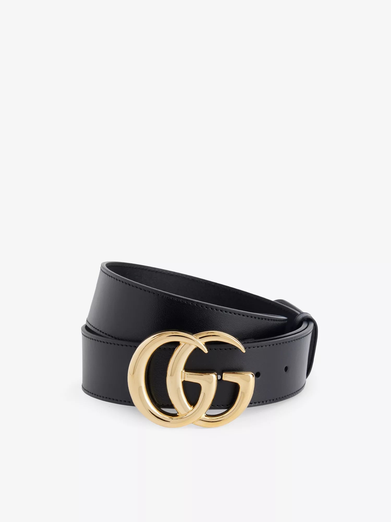 Men's Logo-Buckle Leather Belt Gucci