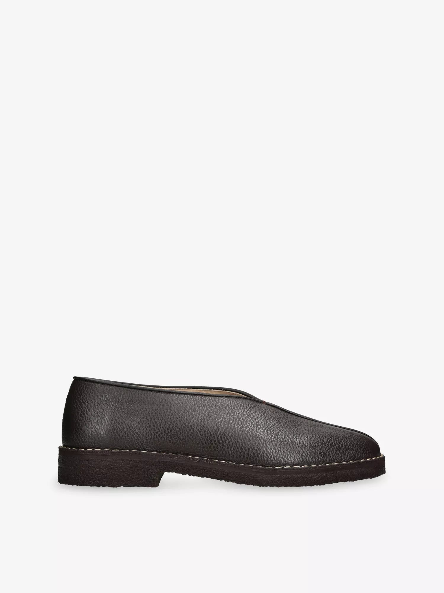Men's Piped Leather Slippers Lemaire