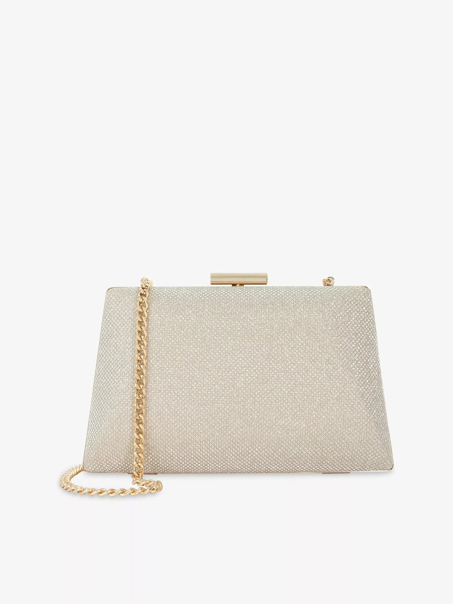 Bellaria Angled Frame Woven Clutch