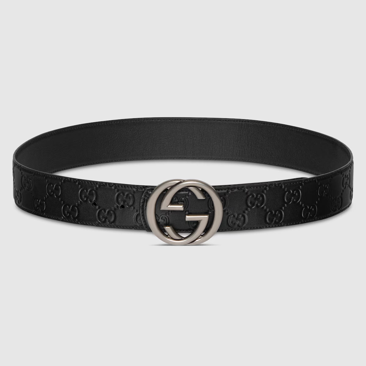 Men's Reversible belt with Interlocking G buckle 4cm width Gucci