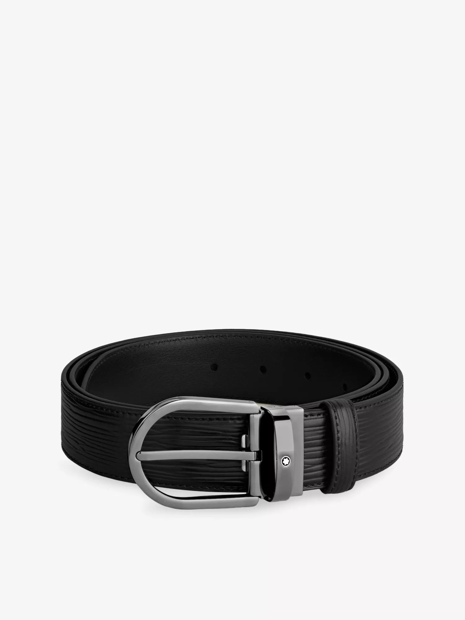 Men's Horseshoe Buckle Leather Belt Montblanc