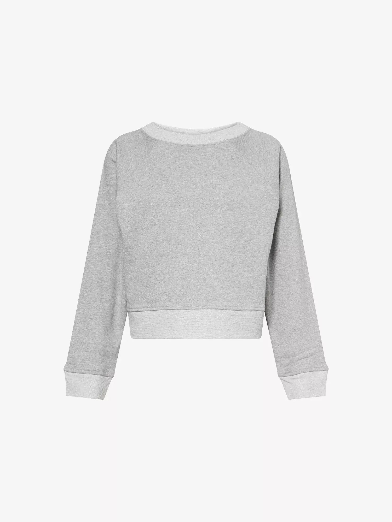 Women's Cropped Raglan-Sleeves Cotton-Blend Sweatshirt Victoria Beckham