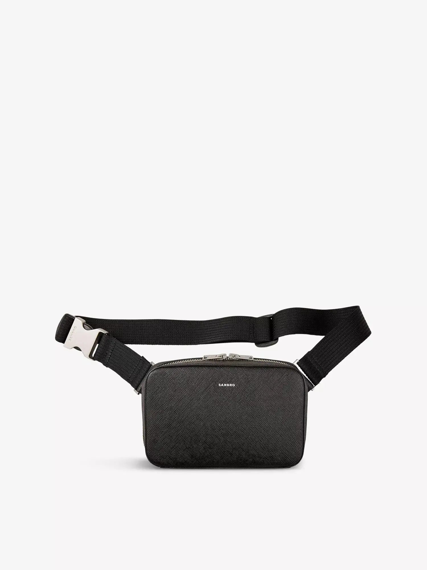 Men's Logo-Embossed Small Leather Bag Sandro