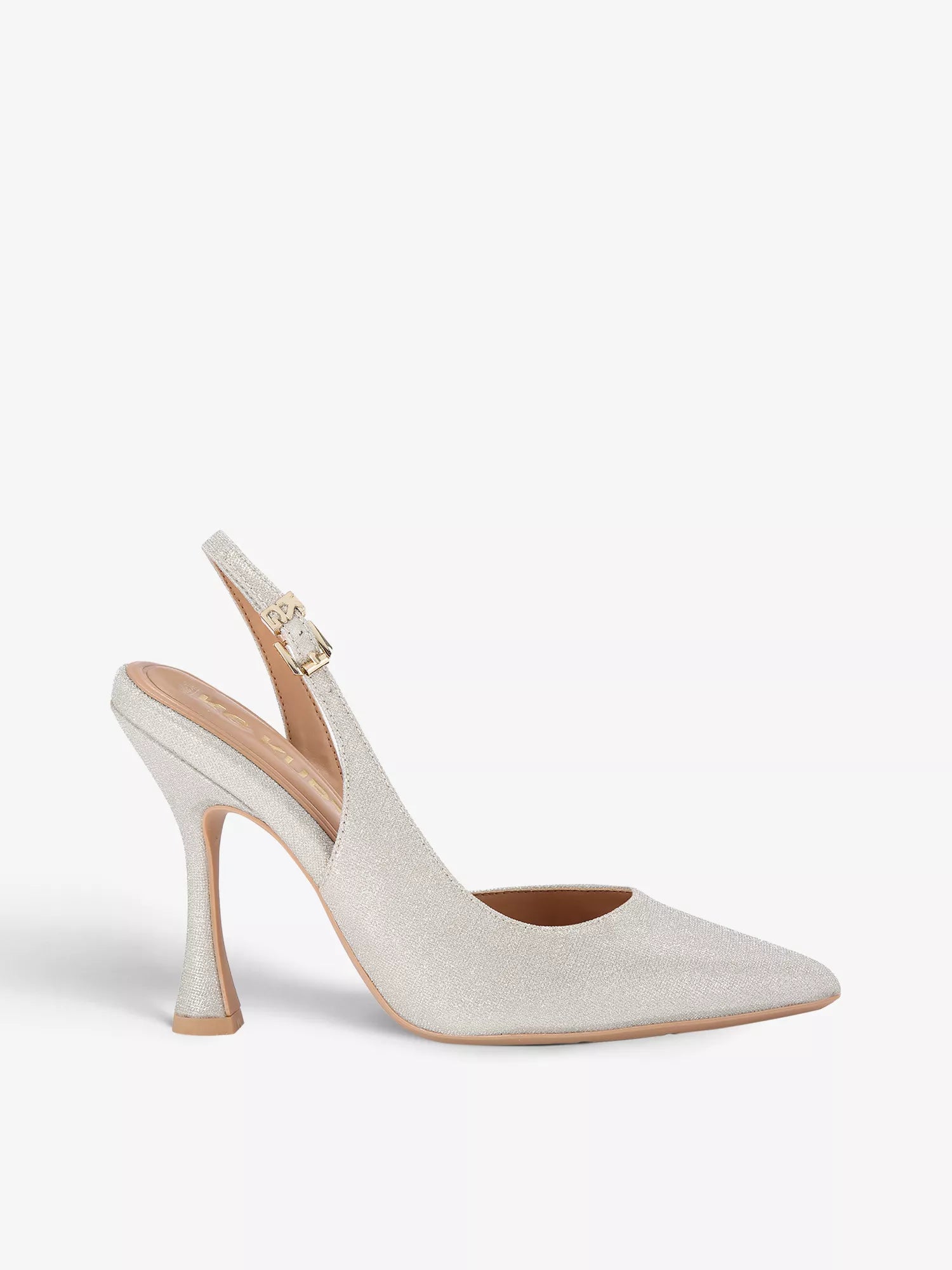 Aria pointed-toe woven slingback courts